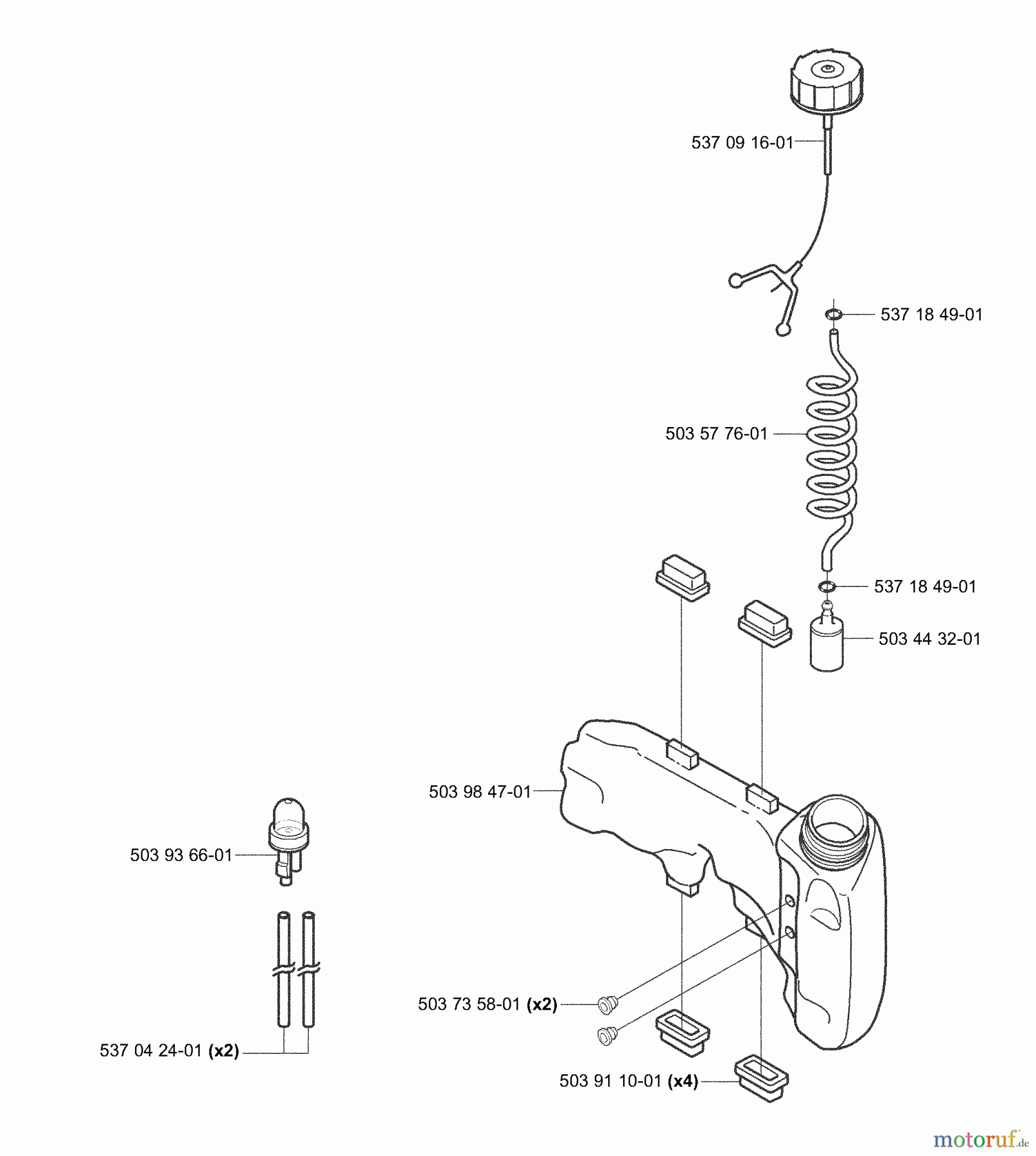  Husqvarna Heckenscheren 326 HD 60X - Husqvarna Hedge Trimmer (2003-01 to 2006-06) Fuel Tank