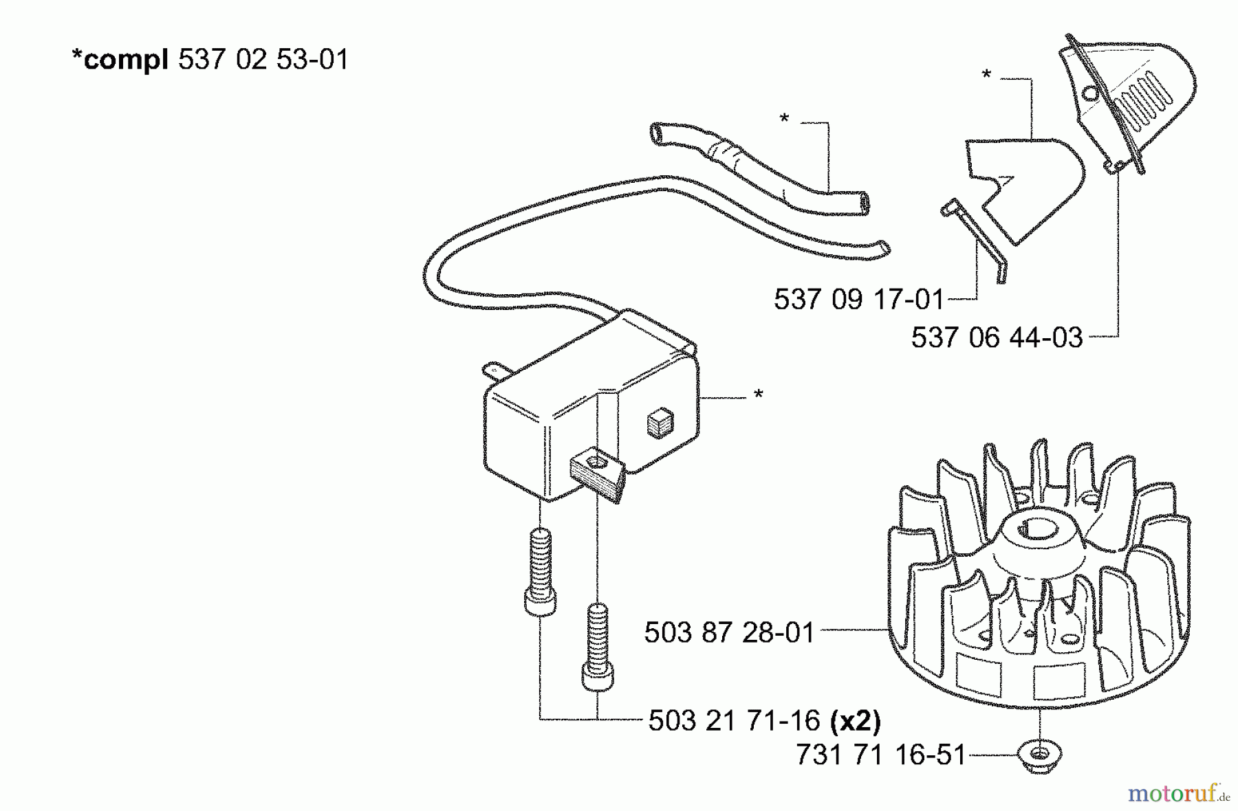  Husqvarna Heckenscheren 326 HD 60X - Husqvarna Hedge Trimmer (2003-01 to 2006-06) Ignition / Flywheel