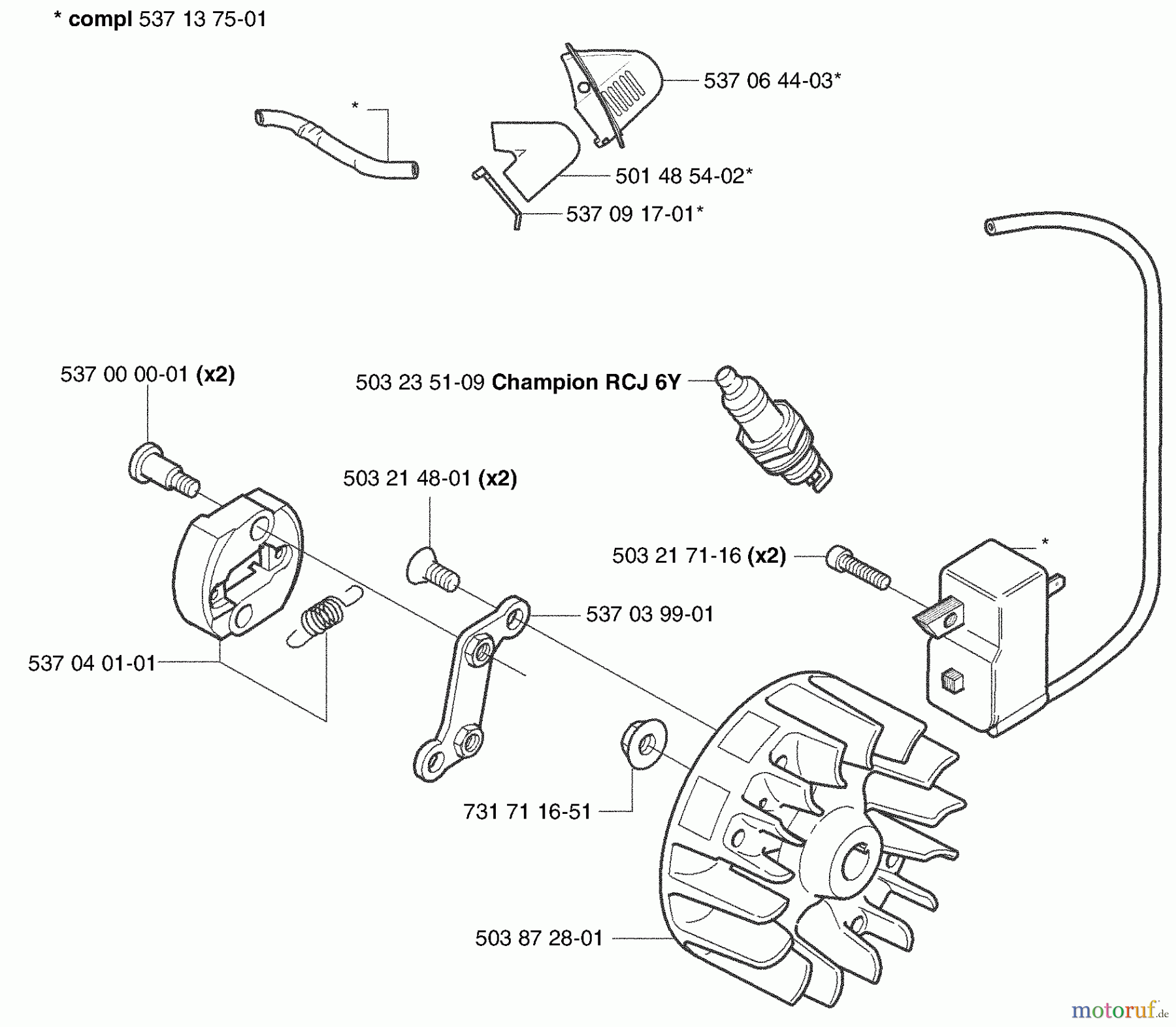  Husqvarna Heckenscheren 326 HDA 55X - Husqvarna Hedge Trimmer (2003-01 to 2003-12) Ignition Flywheel