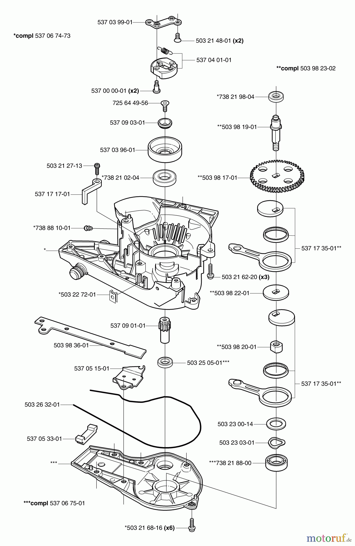  Husqvarna Heckenscheren 326 HS 99X - Husqvarna Hedge Trimmer (2002-01 to 2002-12) Gear Housing/Clutch