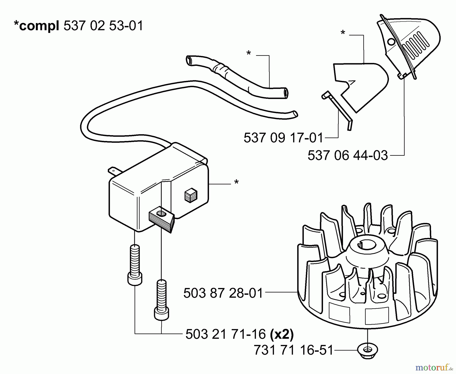  Husqvarna Heckenscheren 326 HS 99X - Husqvarna Hedge Trimmer (2003-01 & After) Ignition Flywheel