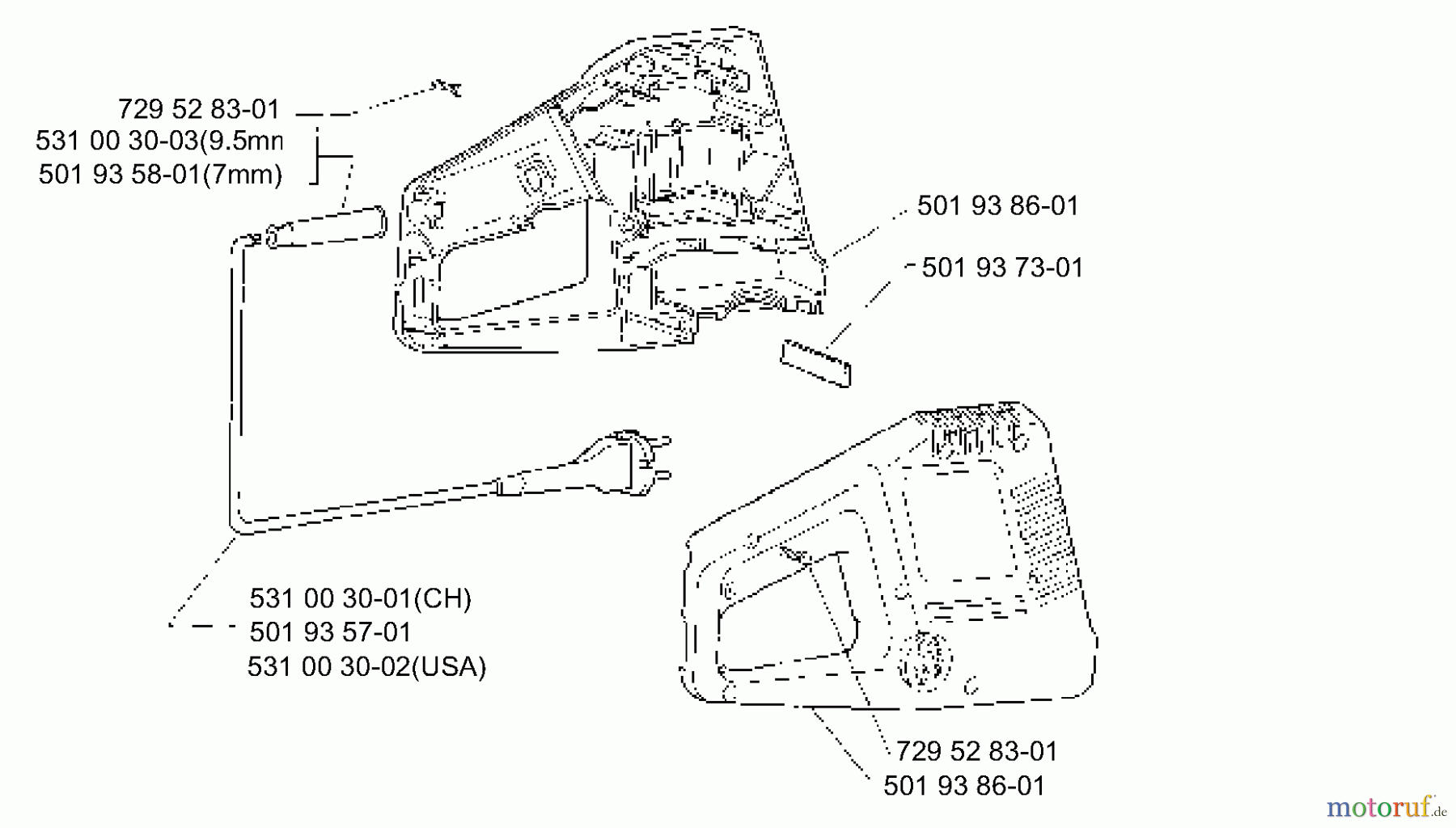  Husqvarna Heckenscheren 400 H - Husqvarna Hedge Trimmer (1990-01 & After) Rear Handle/Main Housing