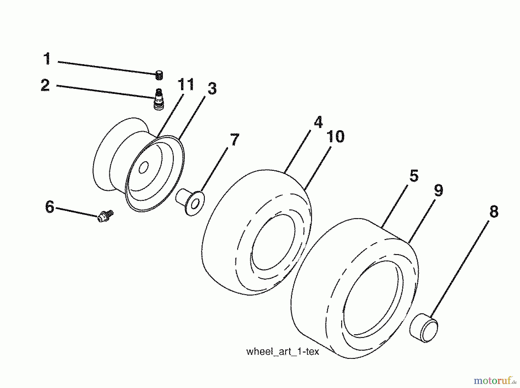  Husqvarna Rasen und Garten Traktoren 2042LS (96043007500) - Husqvarna Lawn Tractor (2008-11 & After) Wheels And Tires