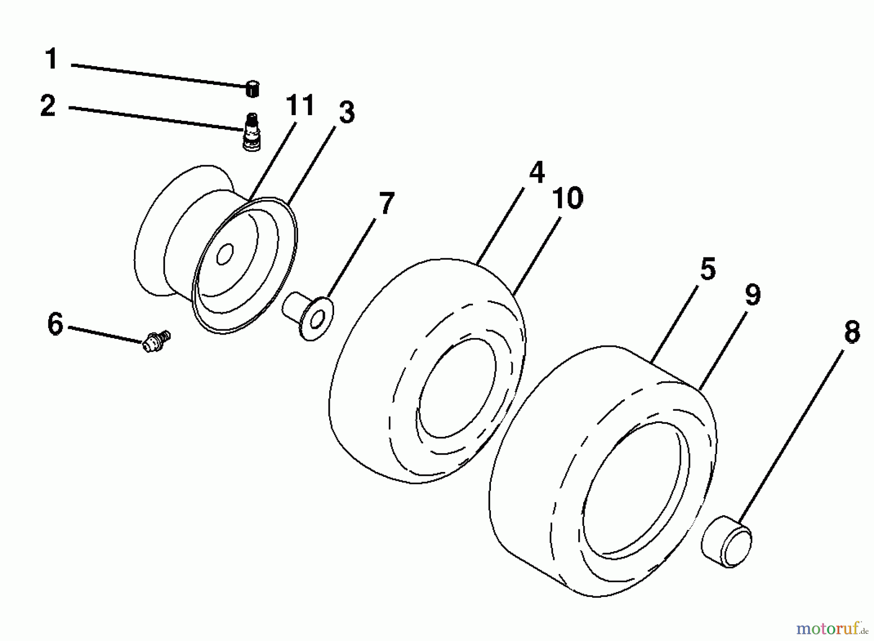  Husqvarna Rasen und Garten Traktoren 2246LS (96043004300) - Husqvarna Lawn Tractor (2008-01 & After) Wheels and Tires