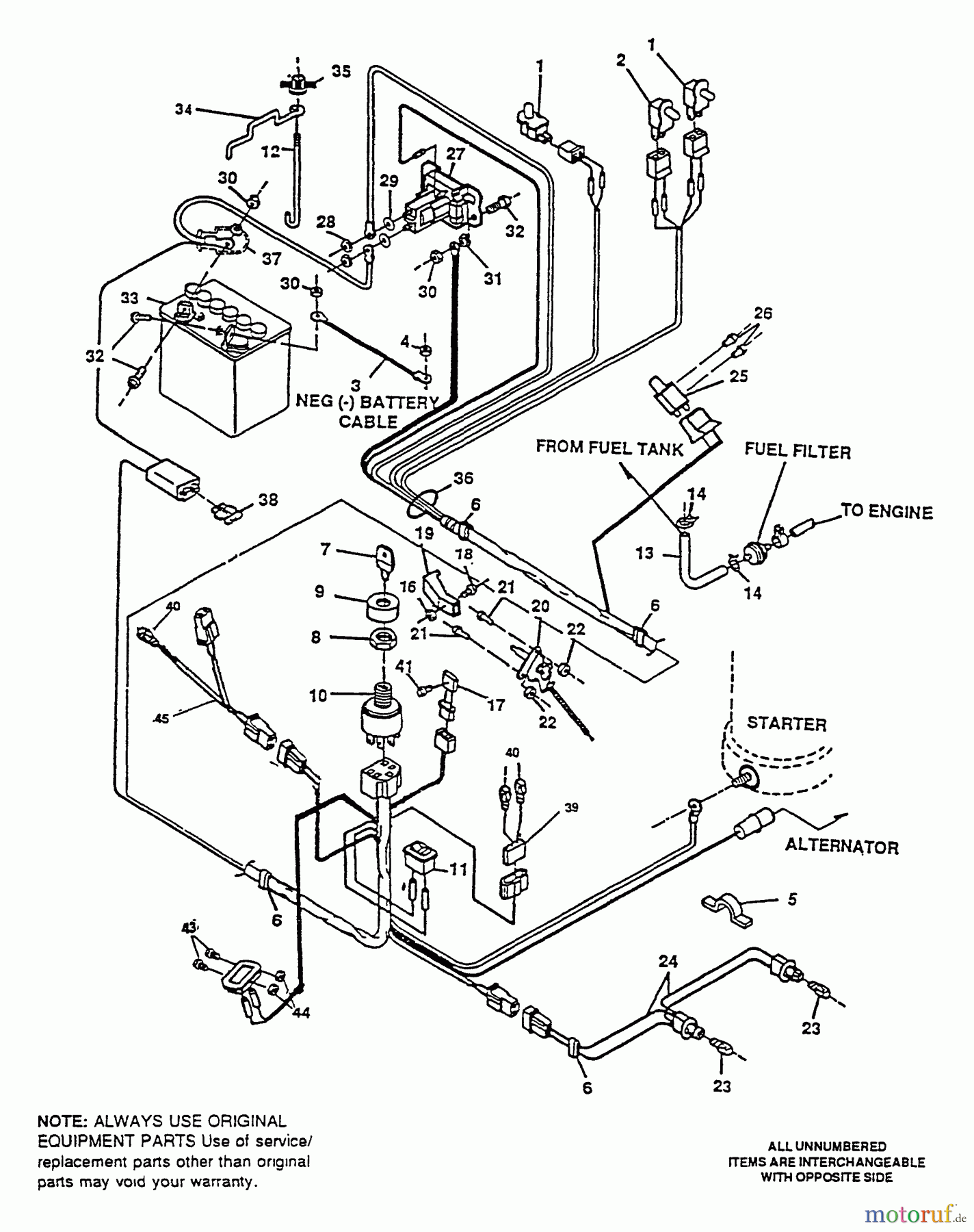  Husqvarna Rasen und Garten Traktoren 4125G - Husqvarna Lawn Tractor (1991-01 to 1991-12) Electrical