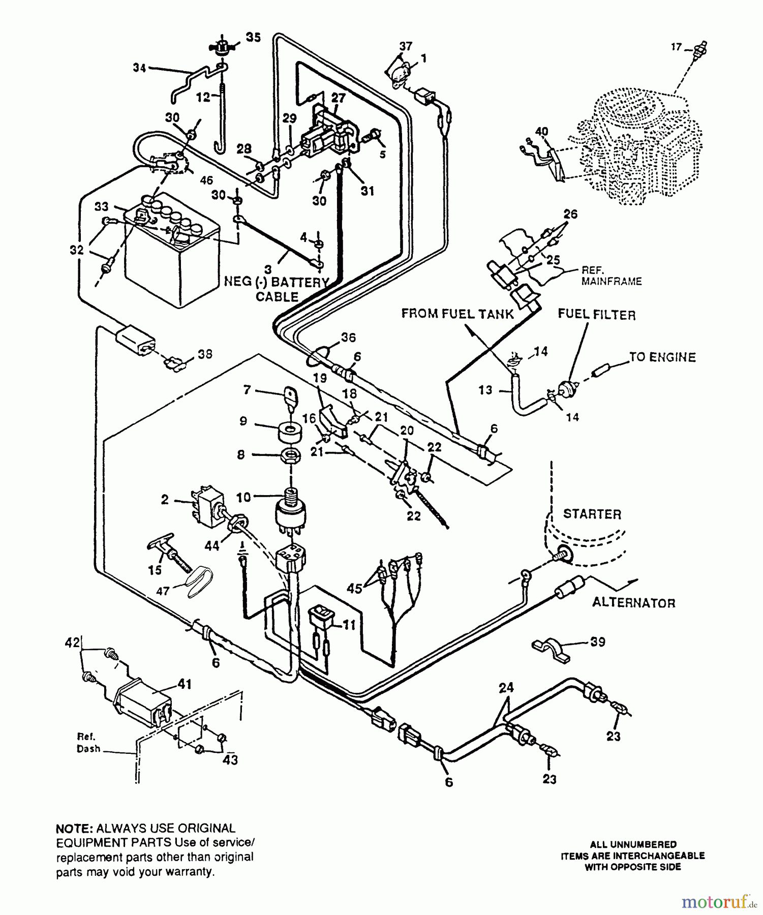  Husqvarna Rasen und Garten Traktoren 4140H - Husqvarna Lawn Tractor (1992-01 & After) Electrical