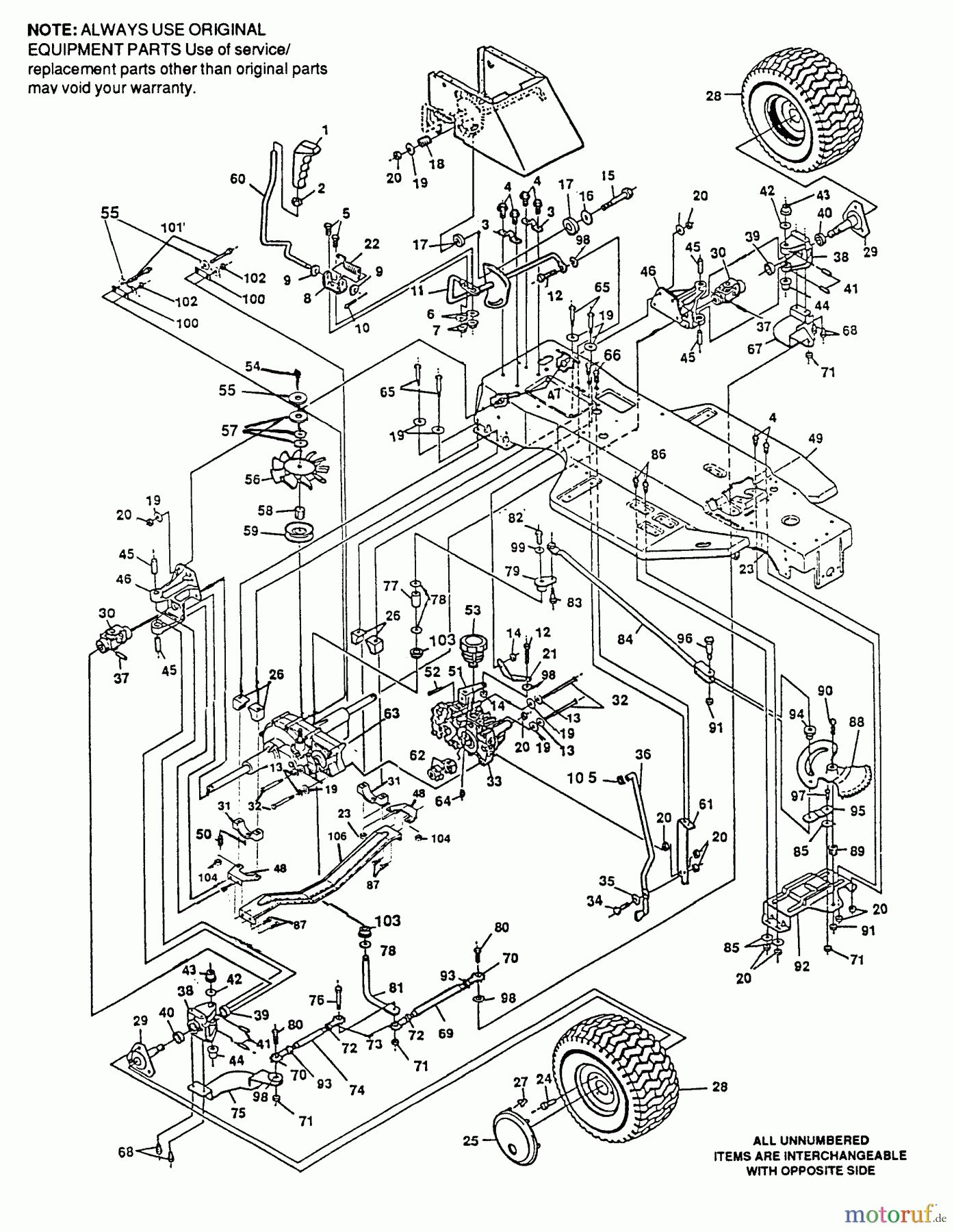  Husqvarna Rasen und Garten Traktoren 4140H - Husqvarna Lawn Tractor (1992-01 & After) Rear End/Rear Steering