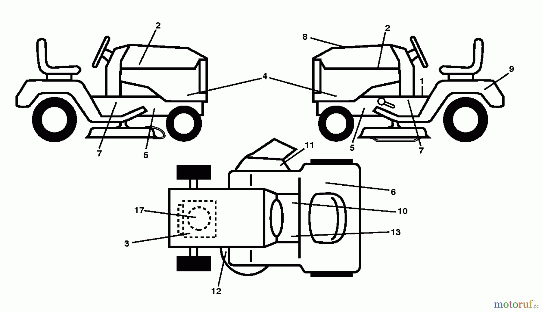  Husqvarna Rasen und Garten Traktoren CT 126 (96051001303) - Husqvarna Lawn Tractor (2013-04) DECALS