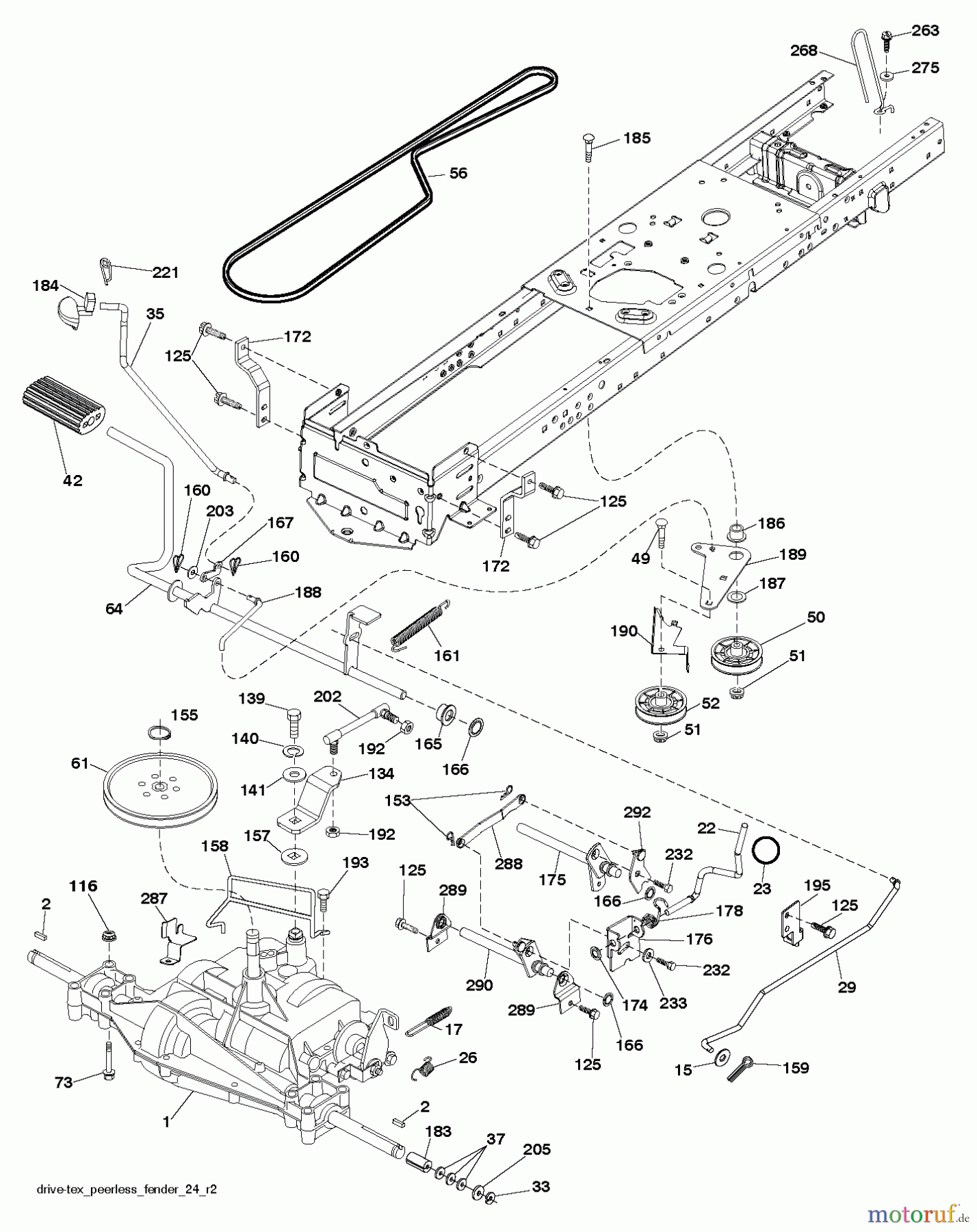  Husqvarna Rasen und Garten Traktoren CT 126 (96051001301) - Husqvarna Lawn Tractor (2011-07 & After) DRIVE