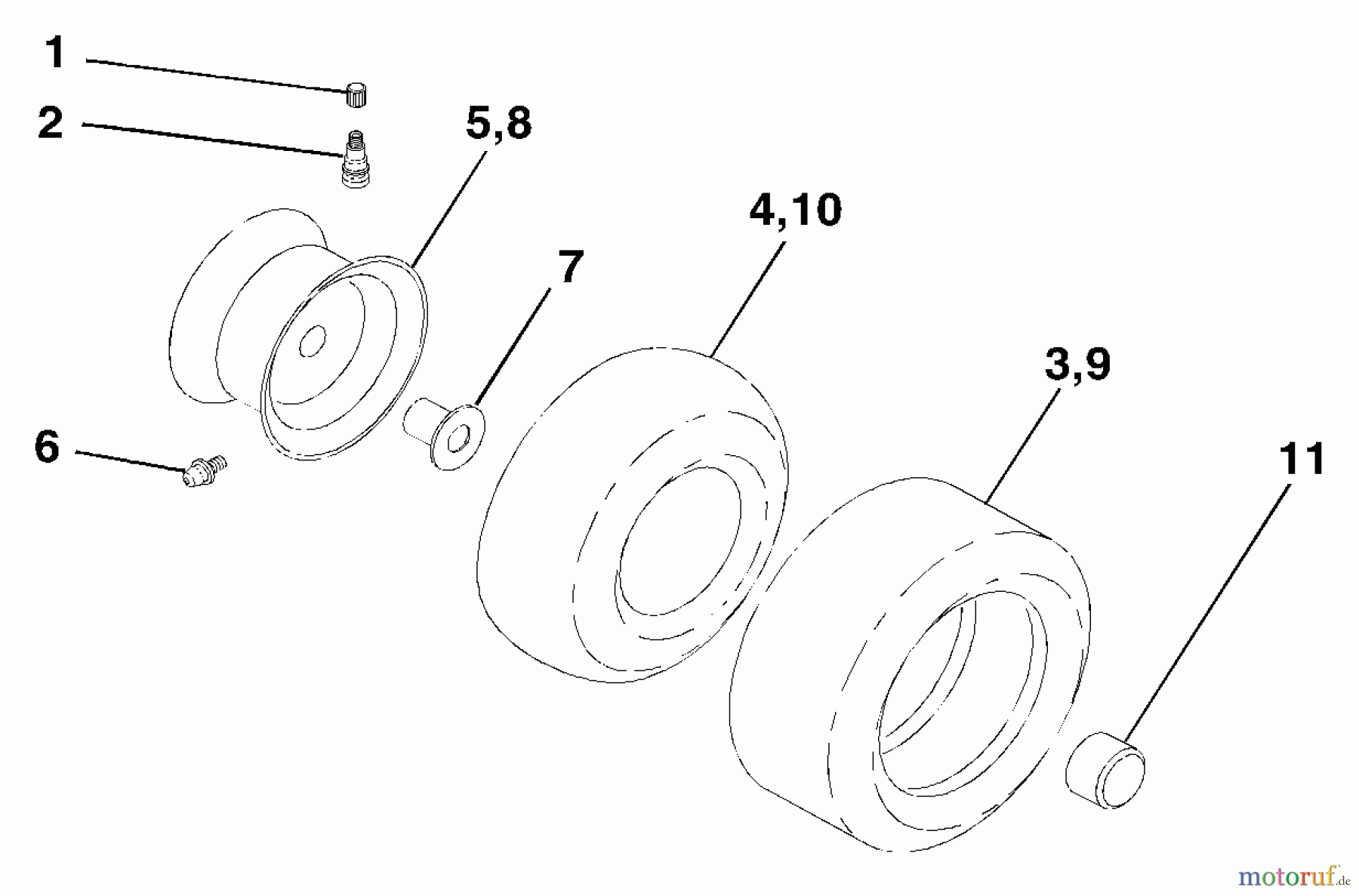  Husqvarna Rasen und Garten Traktoren CT 130 (954170017) (HECT130D) - Husqvarna Lawn Tractor (2001-08 & After) Wheels & Tires