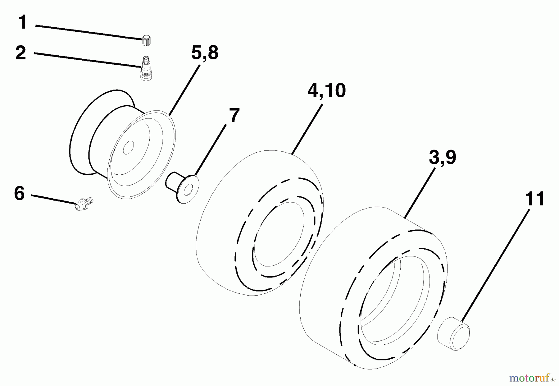  Husqvarna Rasen und Garten Traktoren CT 130 (954170019) (HECT150B) - Husqvarna Lawn Tractor (2000-01 & After) Wheels & Tires