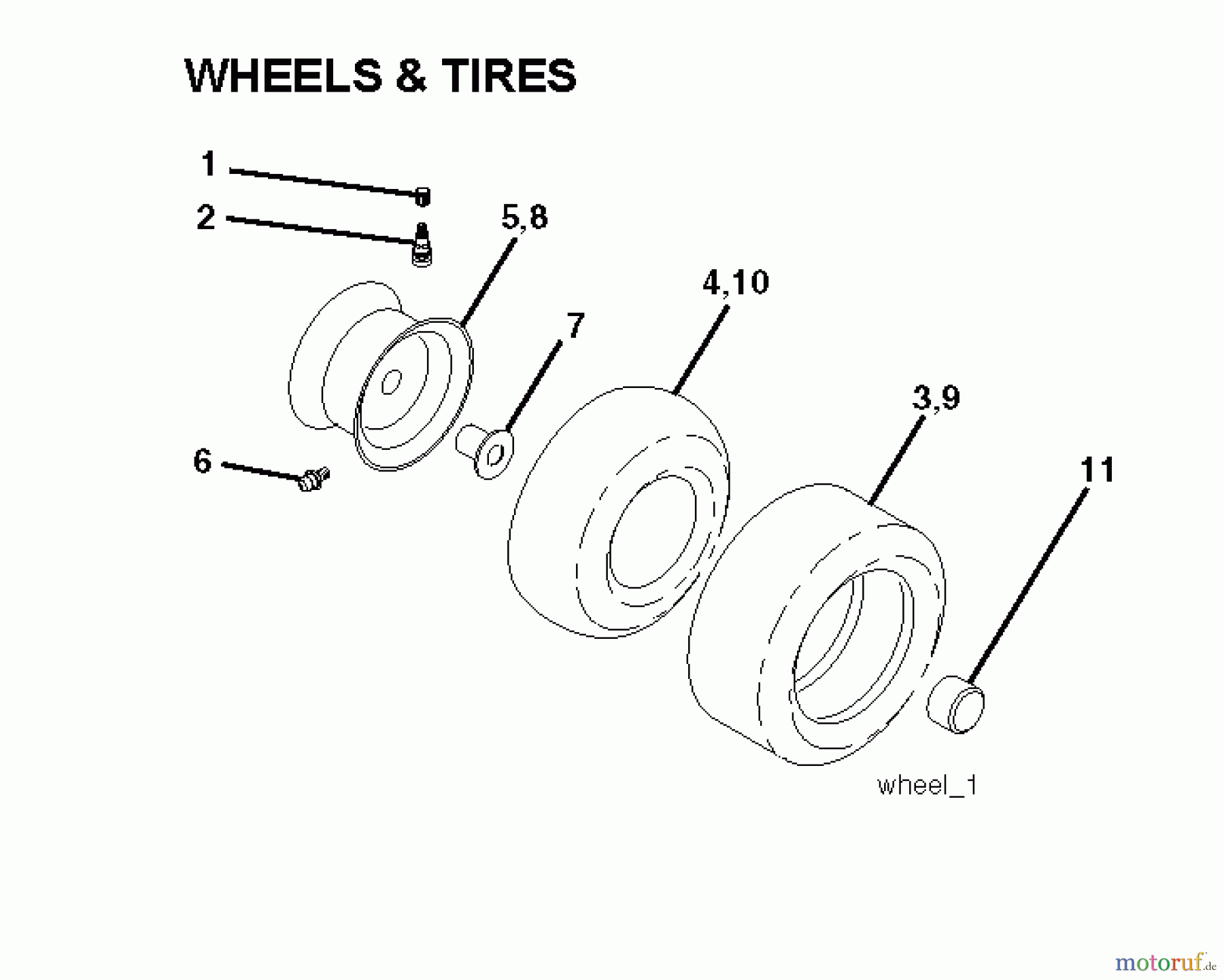  Husqvarna Rasen und Garten Traktoren CT 131 (96061022206) - Husqvarna Lawn Tractor (2011-09 & After) WHEELS TIRES