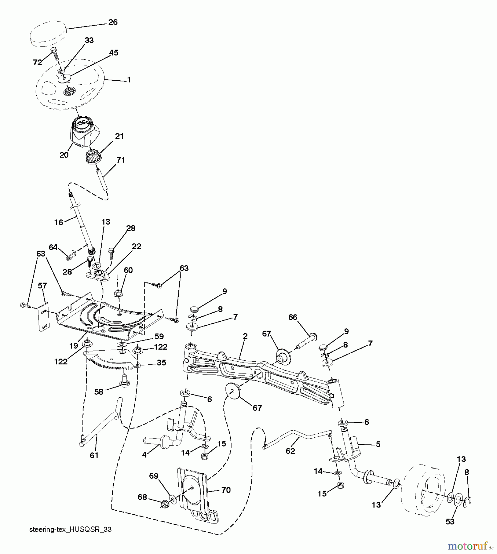  Husqvarna Rasen und Garten Traktoren CT 154 (96051002500) - Husqvarna Lawn Tractor (2011-12 & After) STEERING