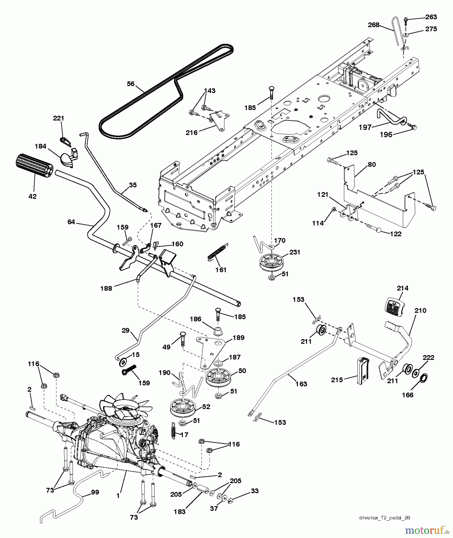  Husqvarna Rasen und Garten Traktoren CTH 126 (96051001401) - Husqvarna Lawn Tractor (2011-07 & After) DRIVE