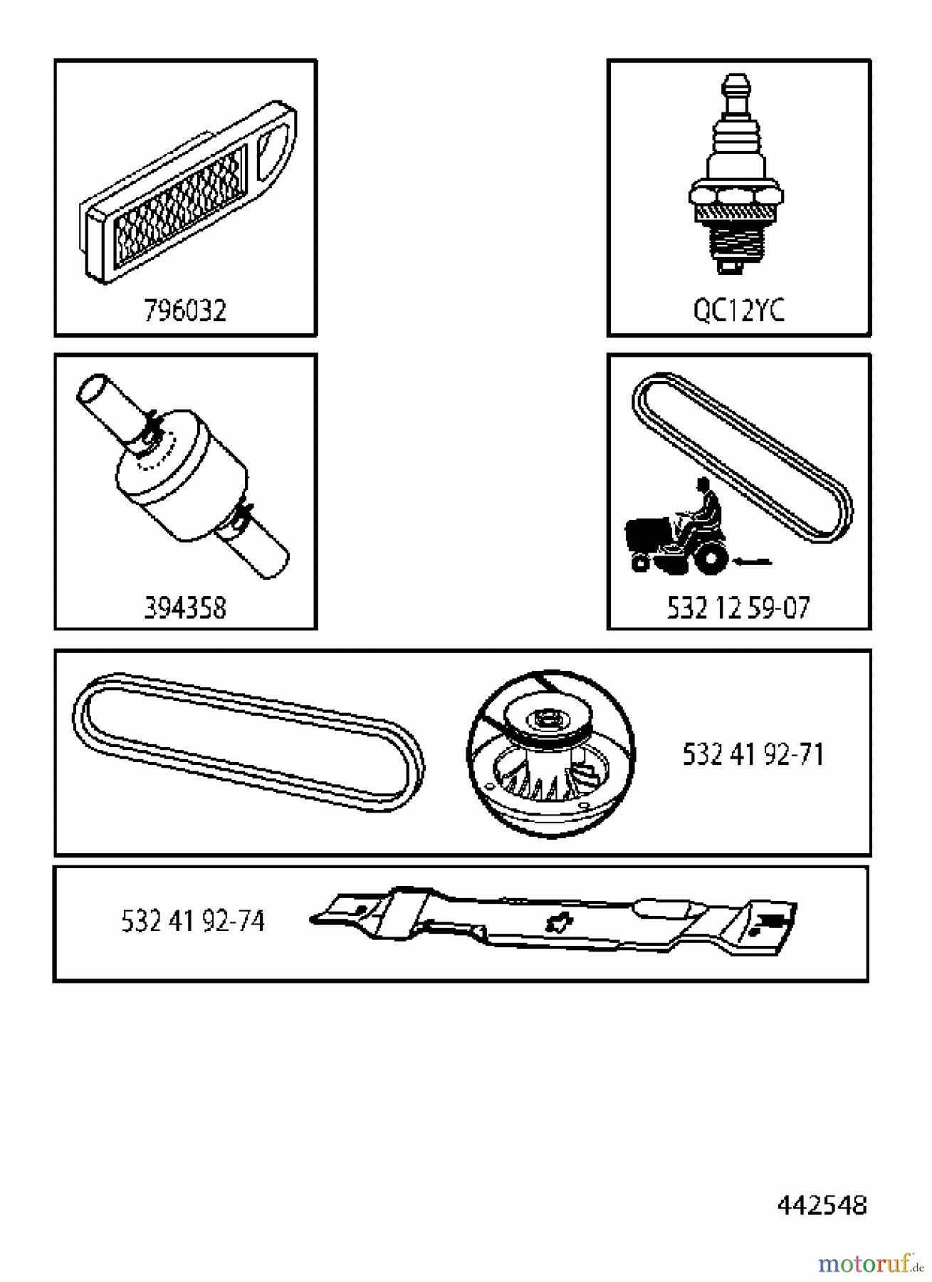  Husqvarna Rasen und Garten Traktoren CTH 126 (96051001401) - Husqvarna Lawn Tractor (2011-07 & After) FREQUENTLY USED PARTS