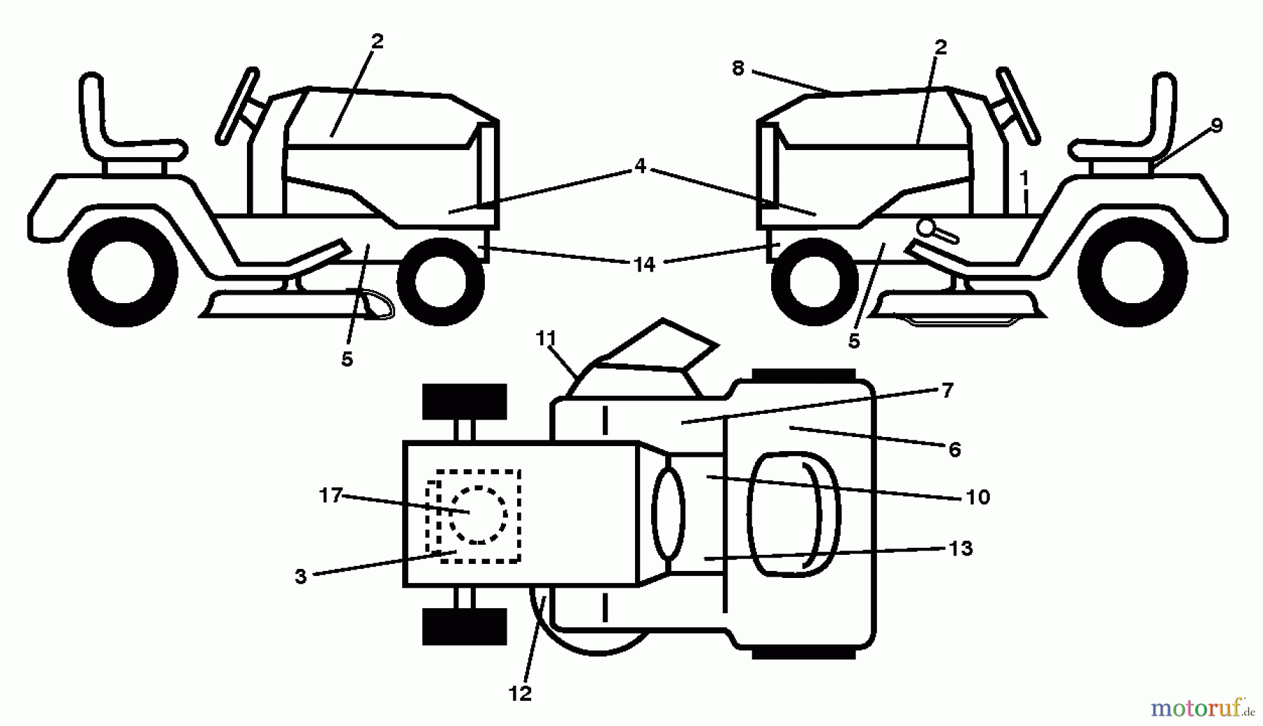  Husqvarna Rasen und Garten Traktoren CTH 126 (96051001402) - Husqvarna Lawn Tractor (2012-08 & After) DECALS