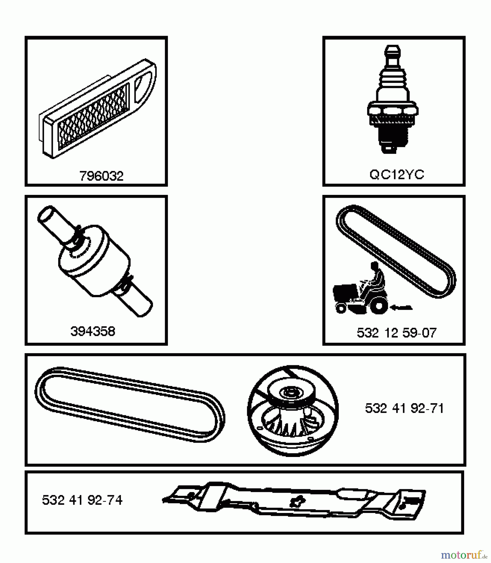  Husqvarna Rasen und Garten Traktoren CTH 126 (96051001402) - Husqvarna Lawn Tractor (2012-08 & After) FREQUENTLY USED PARTS