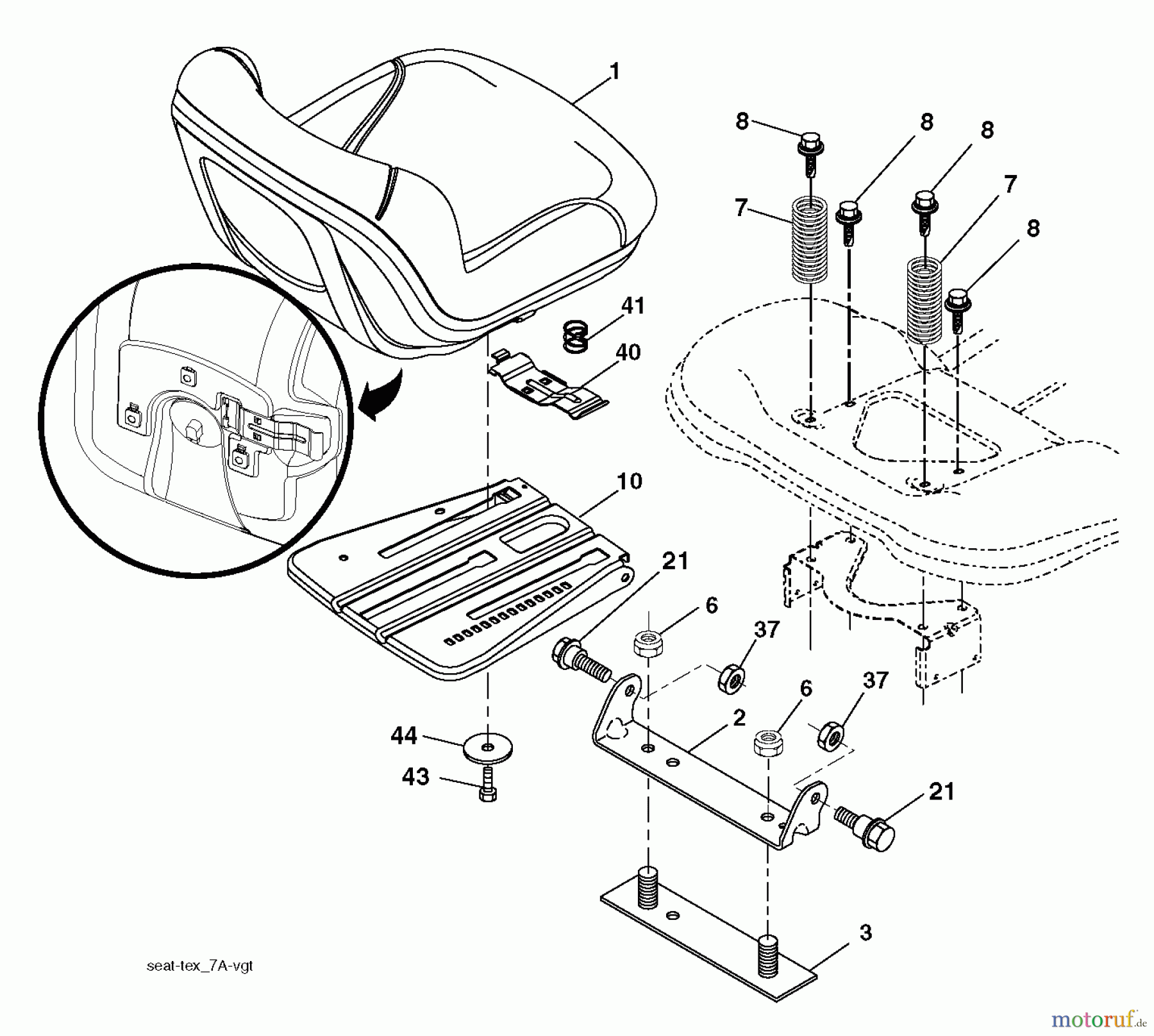  Husqvarna Rasen und Garten Traktoren CTH 126 (96051001402) - Husqvarna Lawn Tractor (2012-08 & After) SEAT