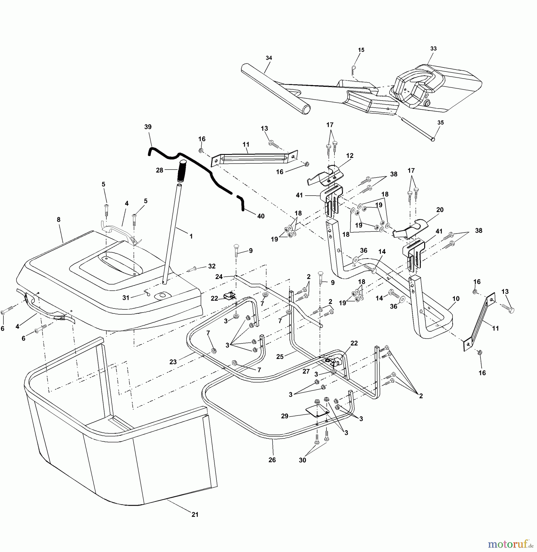  Husqvarna Rasen und Garten Traktoren CTH 150 (954140101A) - Husqvarna Lawn Tractor (1999-10 & After) Bagger