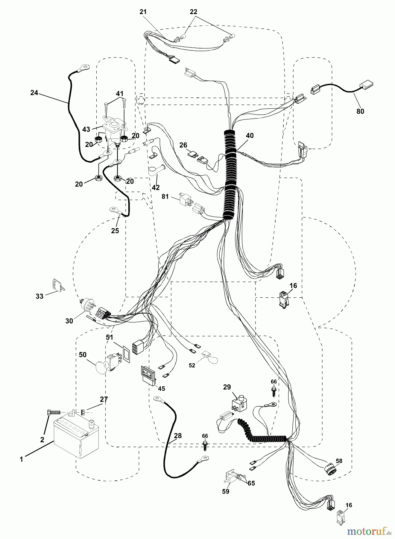 Husqvarna Rasen und Garten Traktoren CTH 150 (954140101A) - Husqvarna Lawn Tractor (1999-10 & After) Electrical