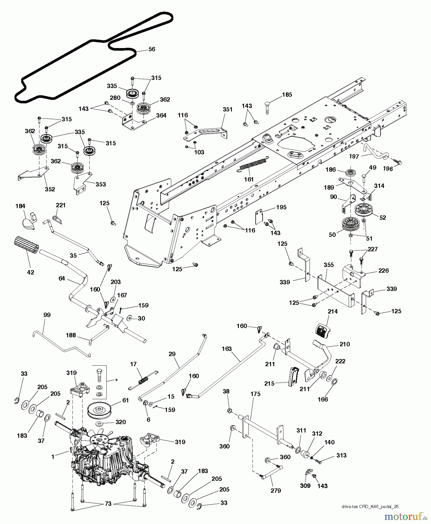  Husqvarna Rasen und Garten Traktoren CTH 174 (96051002801) - Husqvarna Lawn Tractor (2012-06 & After) DRIVE