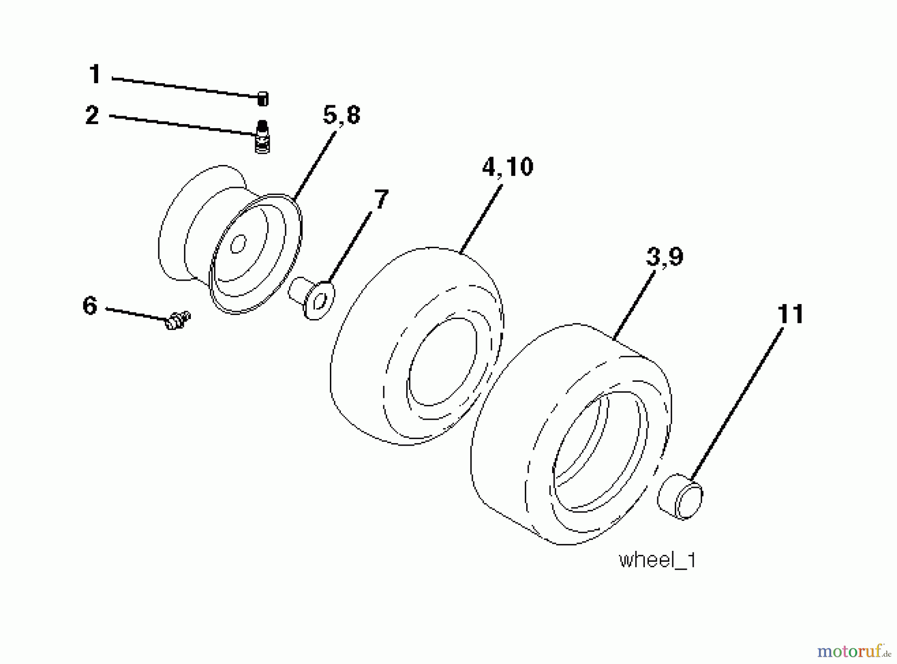 Husqvarna Rasen und Garten Traktoren CTH 182T (96061031800) - Husqvarna Lawn Tractor (2010-11 & After) WHEELS TIRES
