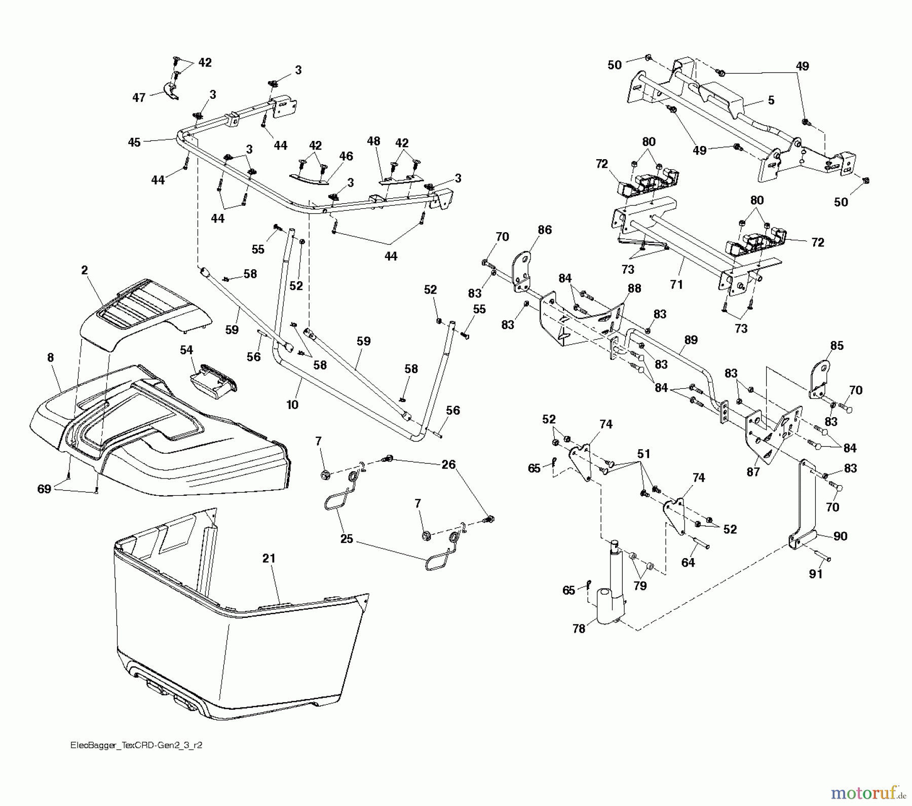  Husqvarna Rasen und Garten Traktoren CTH 184T (96051009500) - Husqvarna Lawn Tractor (2013-06) BAGGER