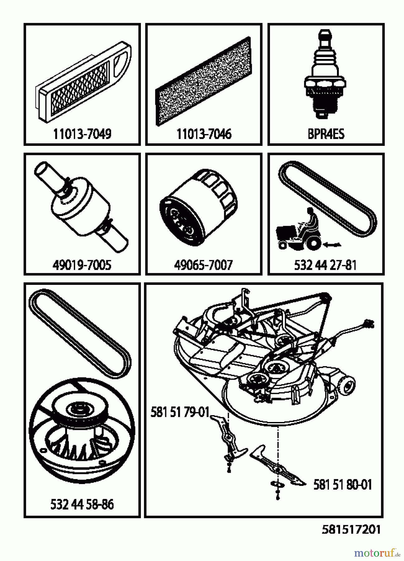  Husqvarna Rasen und Garten Traktoren CTH 184T (96051009500) - Husqvarna Lawn Tractor (2013-06) FREQUENTLY USED PARTS