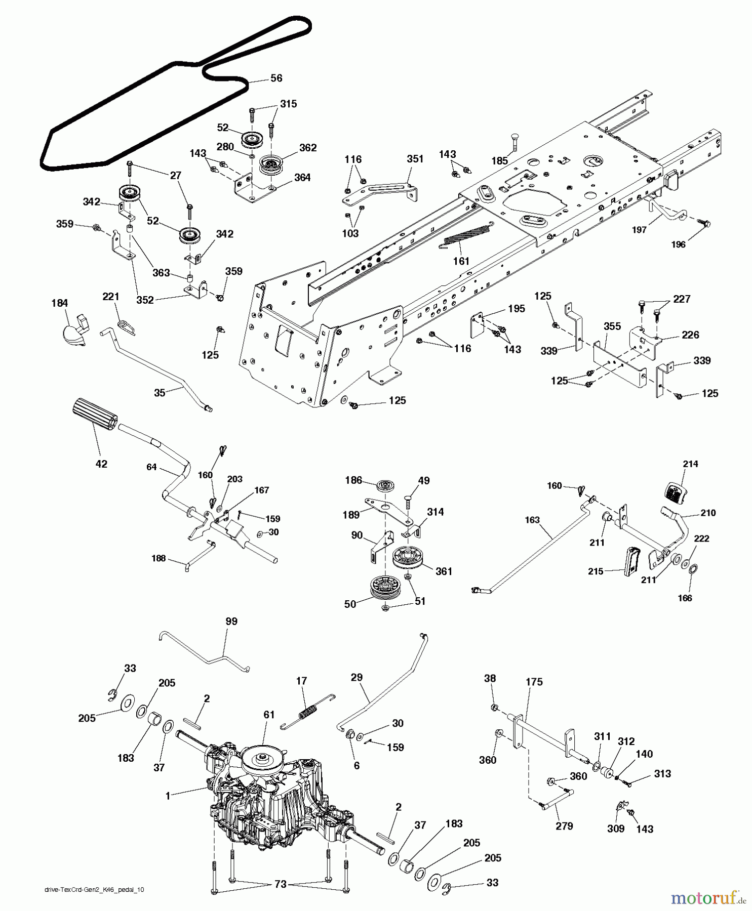  Husqvarna Rasen und Garten Traktoren CTH 194 (96051002902) - Husqvarna Lawn Tractor (2012-07 & After) DRIVE