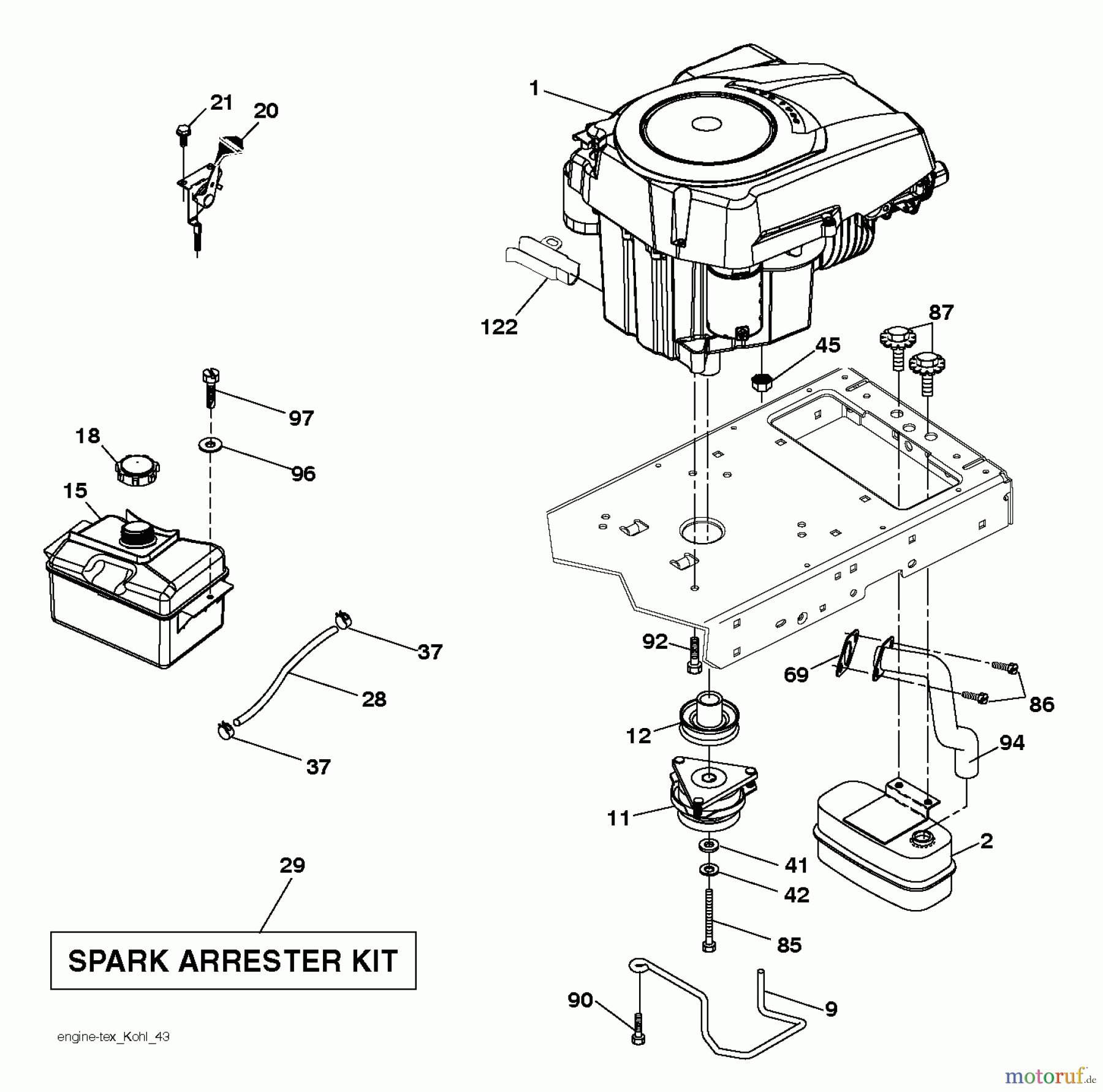  Husqvarna Rasen und Garten Traktoren CTH 194 (96051002902) - Husqvarna Lawn Tractor (2012-07 & After) ENGINE