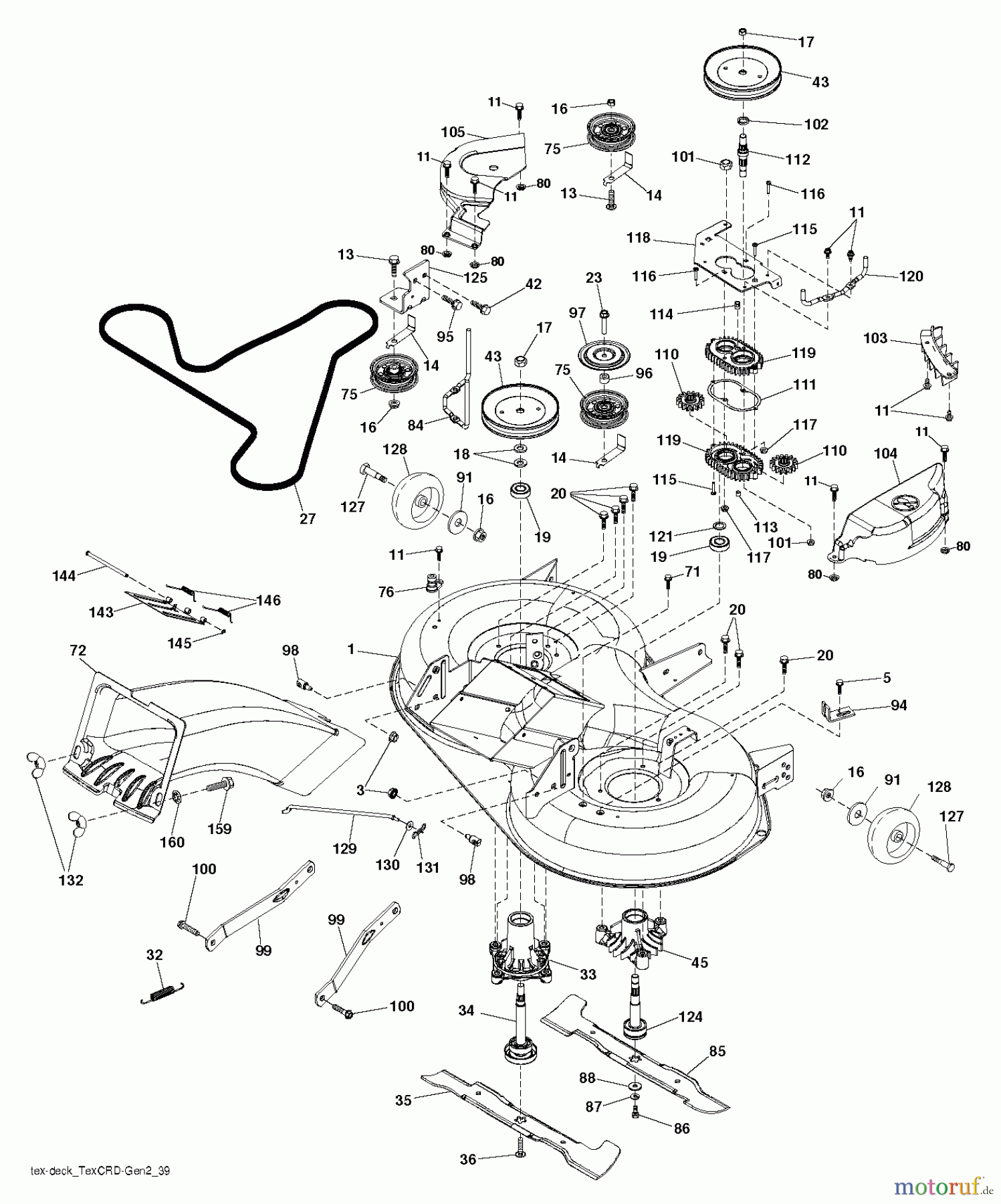 Husqvarna Rasen und Garten Traktoren CTH 2138R (96051005601) - Husqvarna Lawn Tractor (2013-01 & After) MOWER DECK / CUTTING DECK