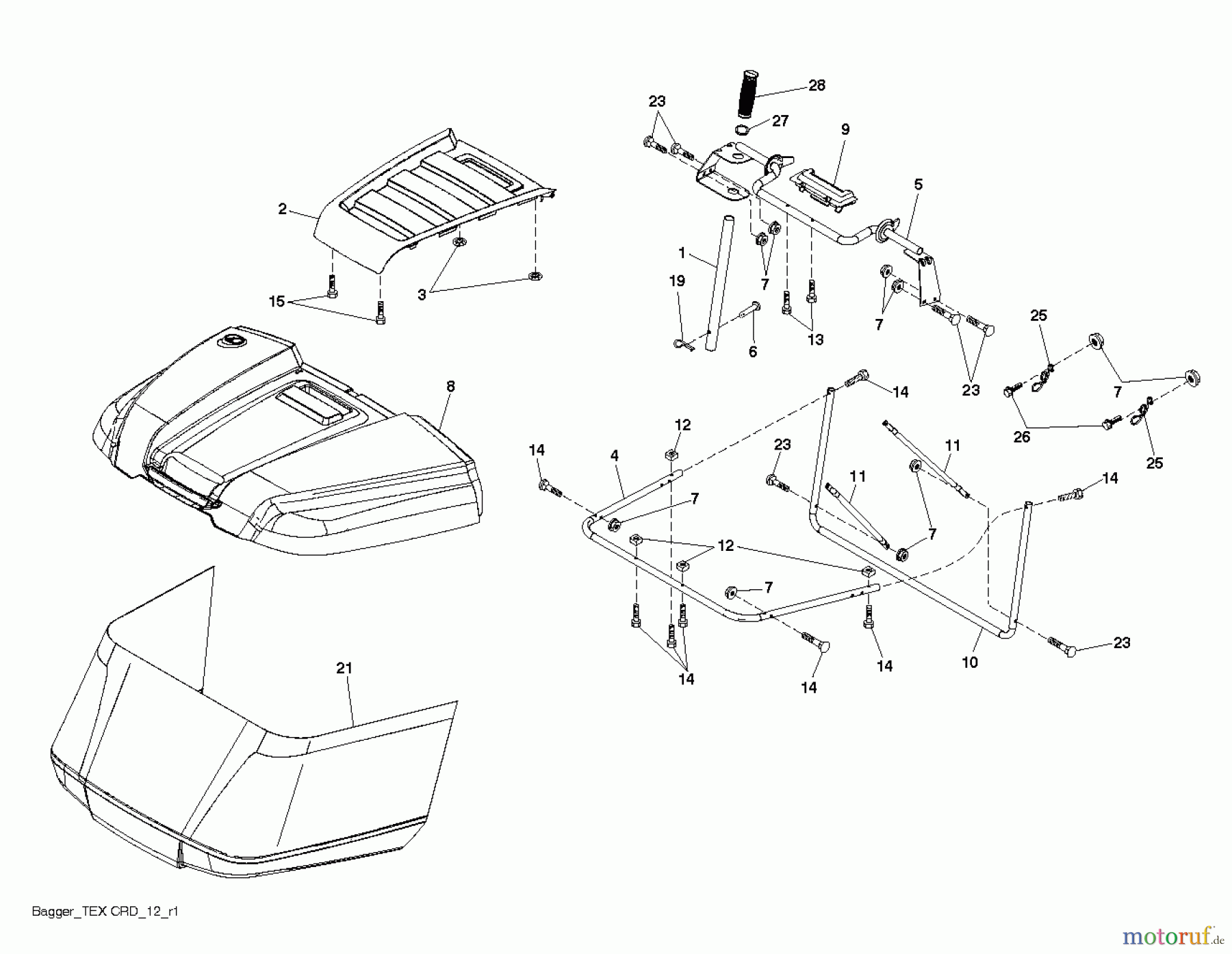  Husqvarna Rasen und Garten Traktoren CTH 2138R (96051012000) - Husqvarna Lawn Tractor (2013-05) BAGGER