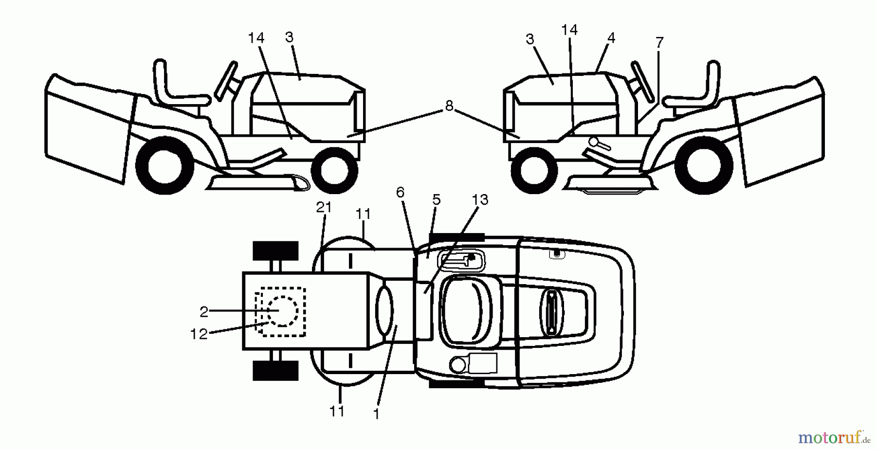  Husqvarna Rasen und Garten Traktoren CTH 2642 (96051005700) - Husqvarna Lawn Tractor (2012-04 & After) DECALS