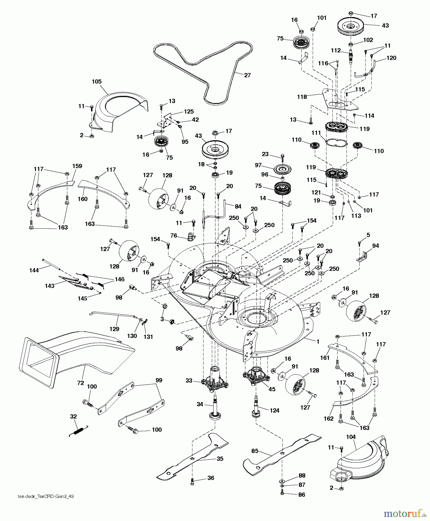  Husqvarna Rasen und Garten Traktoren CTH 2642 (96051012100) - Husqvarna Lawn Tractor (2013-05) MOWER DECK / CUTTING DECK