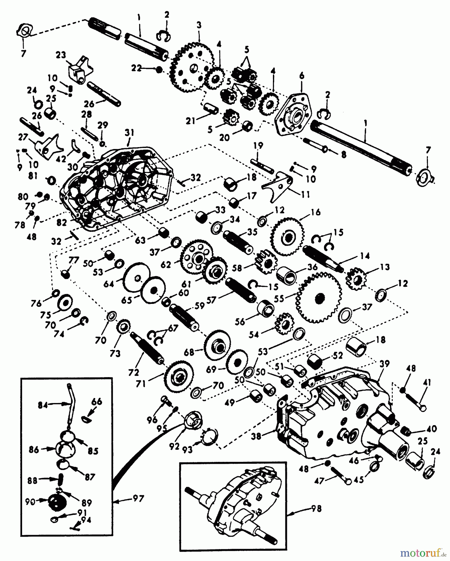  Husqvarna Rasen und Garten Traktoren GT 180 (954000372) (H1850C) - Husqvarna Garden Tractor (1992-08 to 1992-10) Transaxle