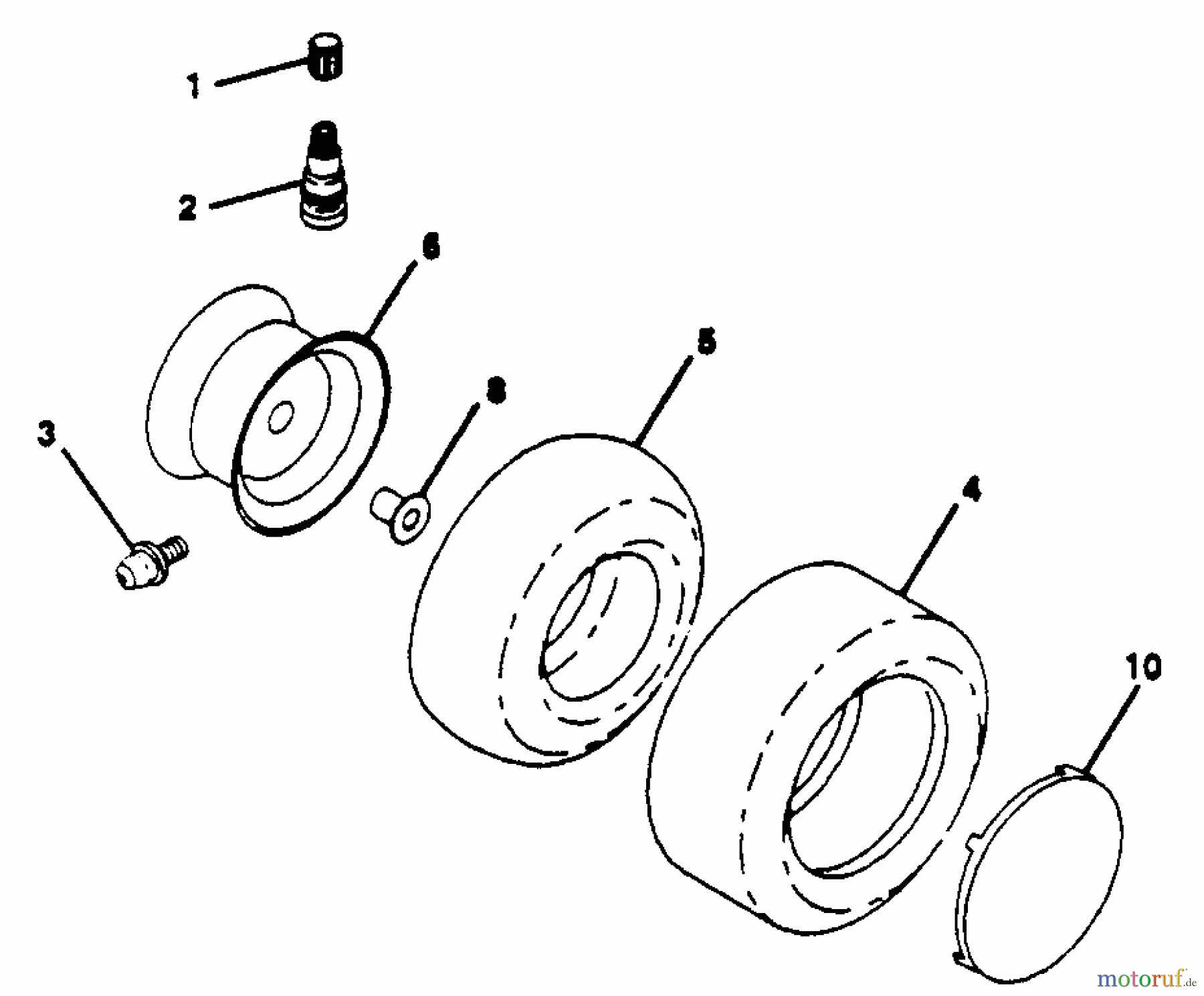  Husqvarna Rasen und Garten Traktoren GT 180 (954000372) (H1850C) - Husqvarna Garden Tractor (1992-08 to 1992-10) Wheels & Tires