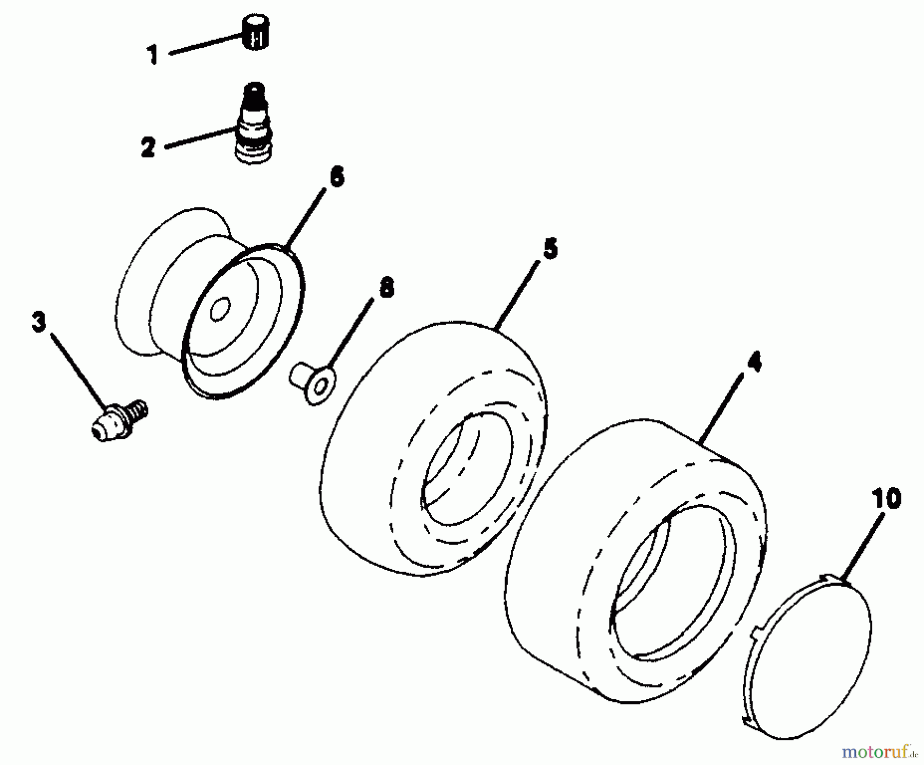  Husqvarna Rasen und Garten Traktoren GT 180 (954000372) (H1850D) - Husqvarna Garden Tractor (1992-11 & After) Wheels & Tires