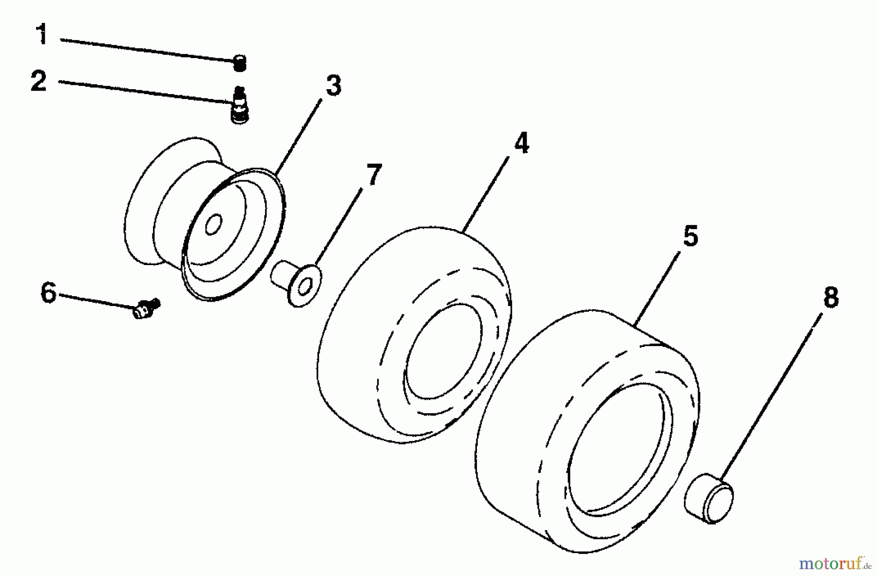  Husqvarna Rasen und Garten Traktoren GT 200 (954840001) (HCGTK200A) - Husqvarna Garden Tractor (1996-01 & After) Wheels & Tires