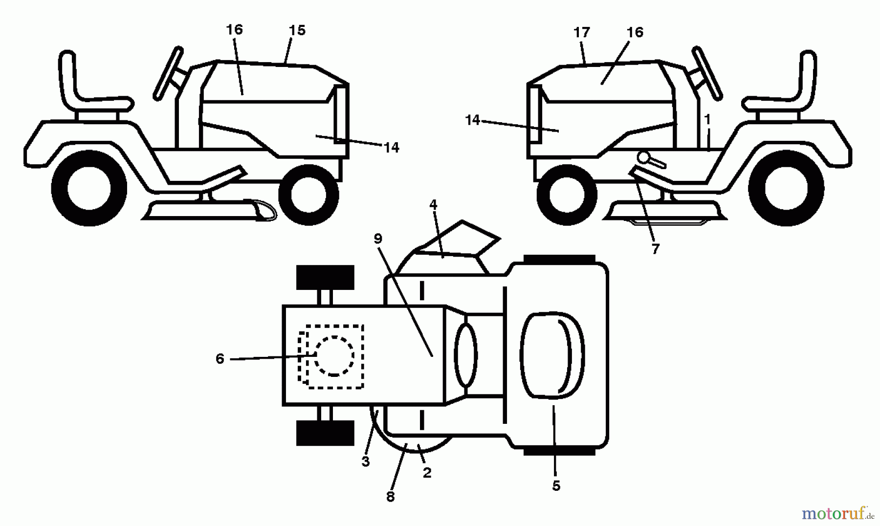  Husqvarna Rasen und Garten Traktoren GT 48XLS (96043016600) - Husqvarna Garden Tractor (2012-12 & After) DECALS