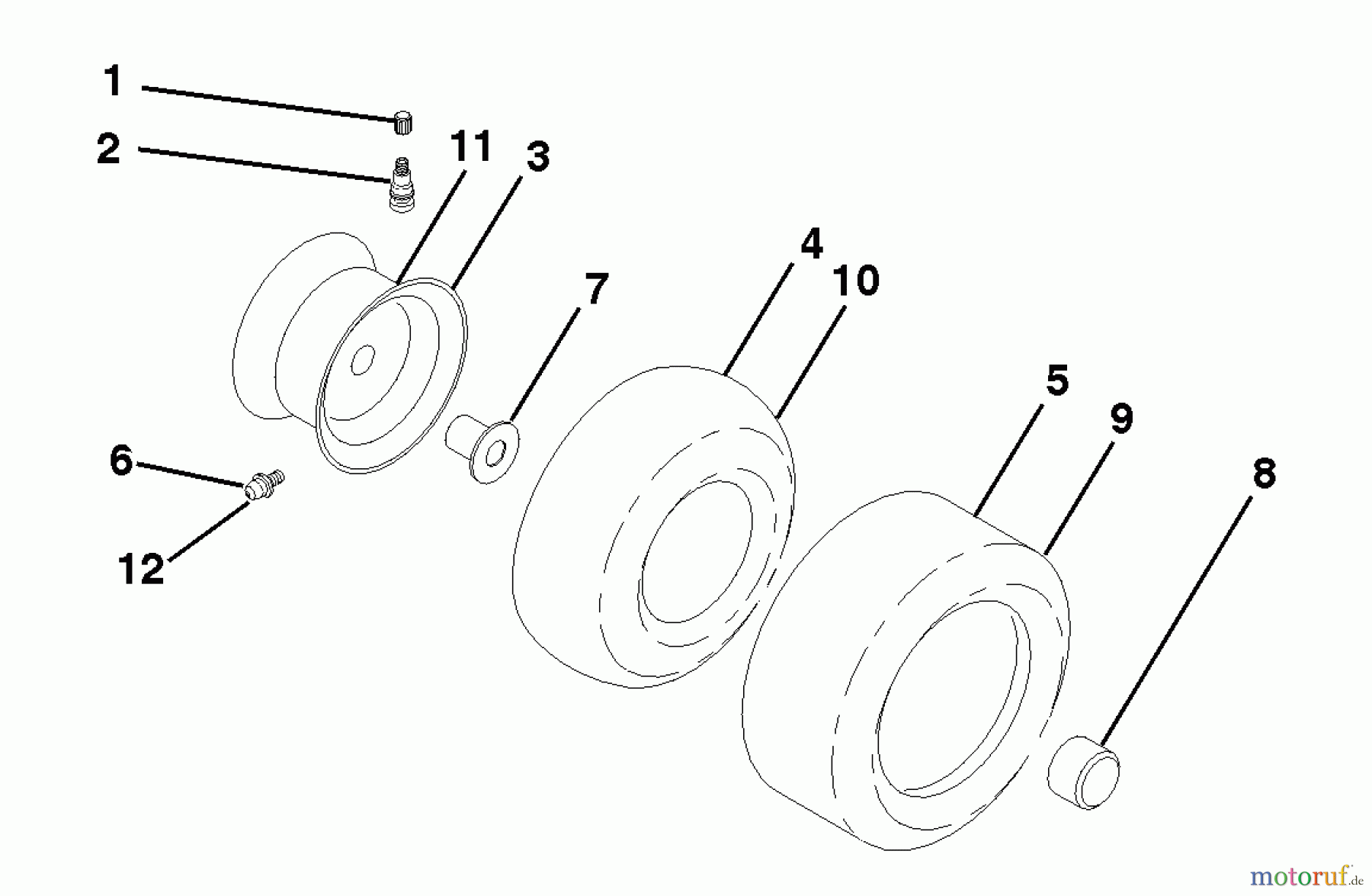  Husqvarna Rasen und Garten Traktoren GTH 220 (954140012D) - Husqvarna Garden Tractor (1998-07 & After) Wheels & Tires