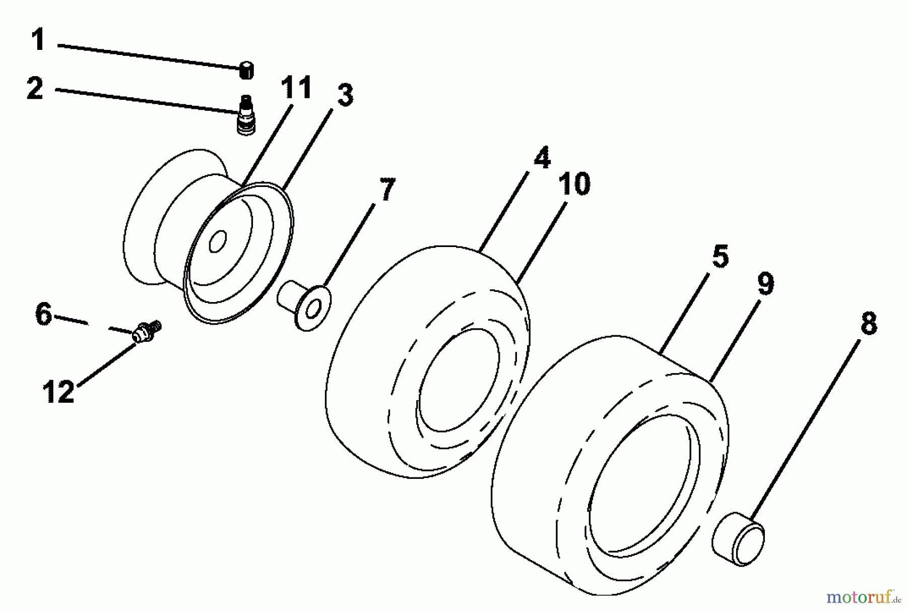  Husqvarna Rasen und Garten Traktoren GTH 2250B (954567093) - Husqvarna Garden Tractor (2001-02 & After) Wheels & Tires