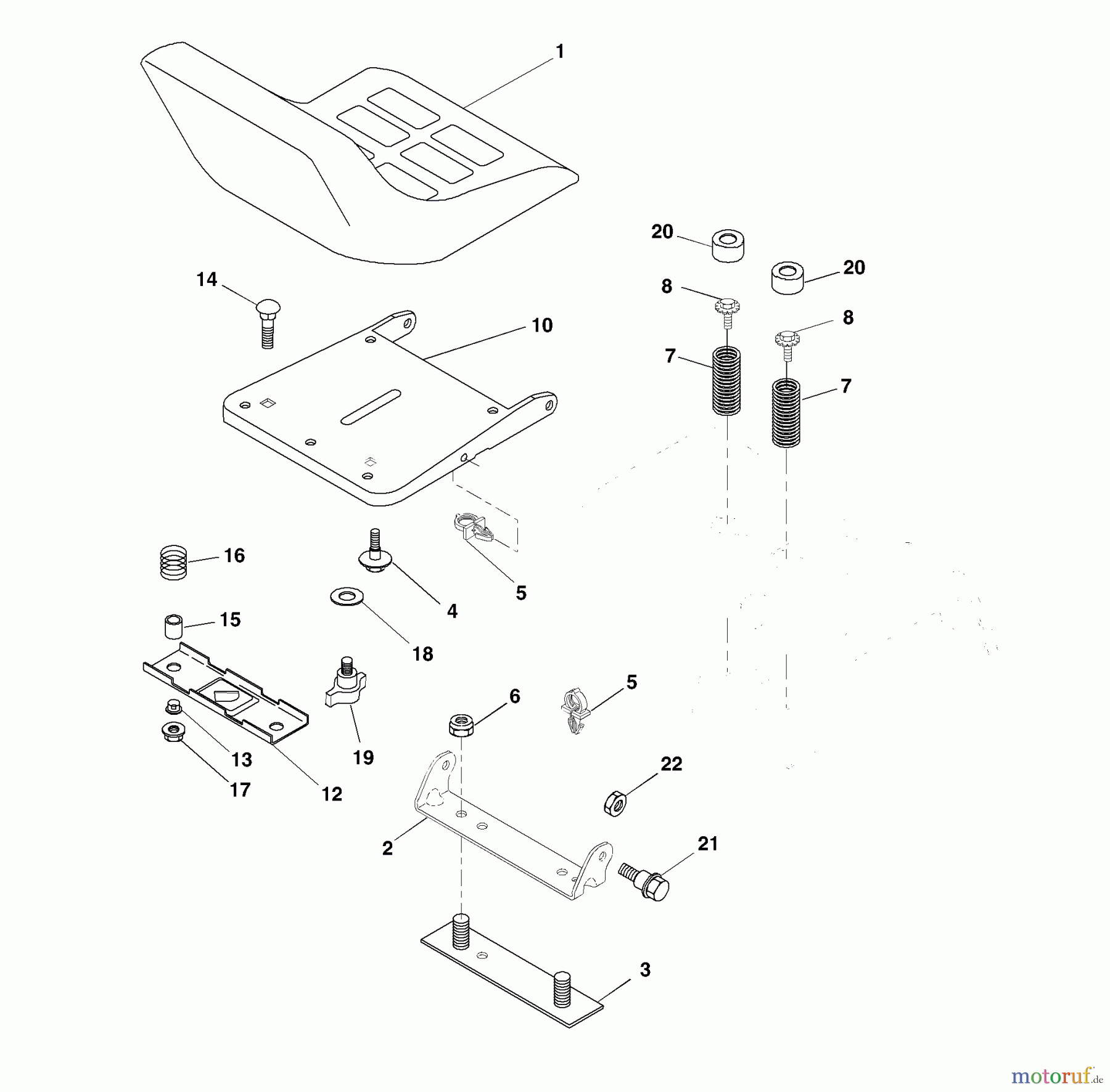  Husqvarna Rasen und Garten Traktoren GTH 2250C (954567093) - Husqvarna Garden Tractor (2001-05 & After) Seat Assembly