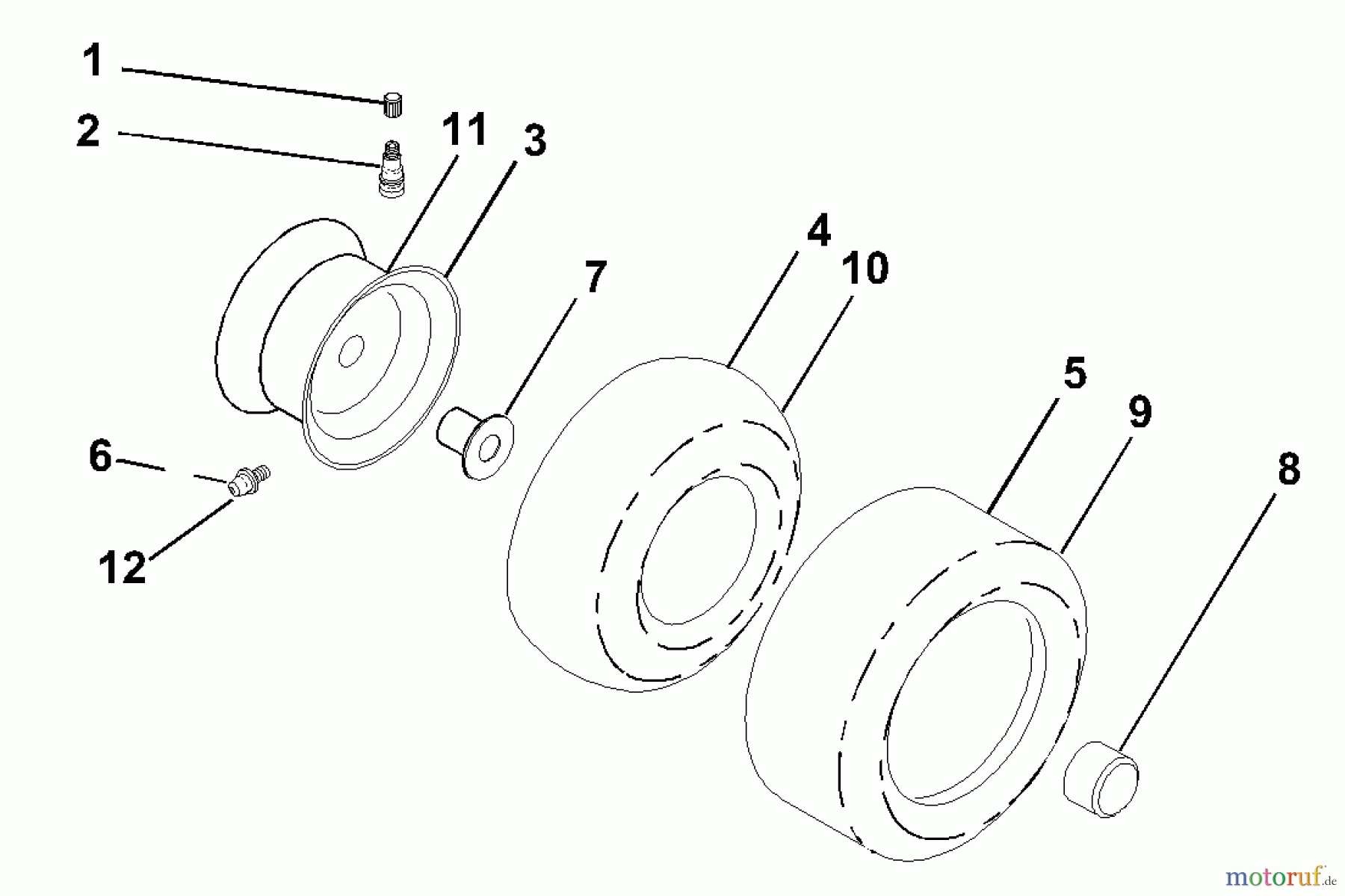  Husqvarna Rasen und Garten Traktoren GTH 2250XPA (954567116) - Husqvarna Garden Tractor (2001-01 & After) Wheels & Tires