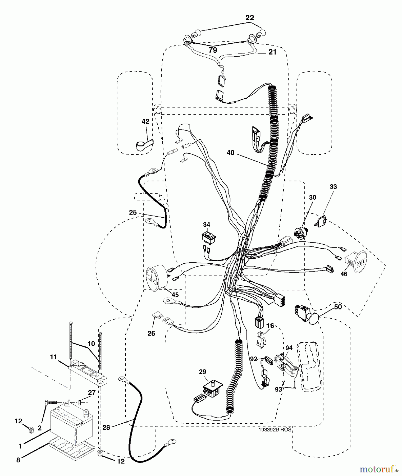 Husqvarna Rasen und Garten Traktoren GTH 2254XP (96023000200) - Husqvarna Garden Tractor (2005-05 & After) Electrical