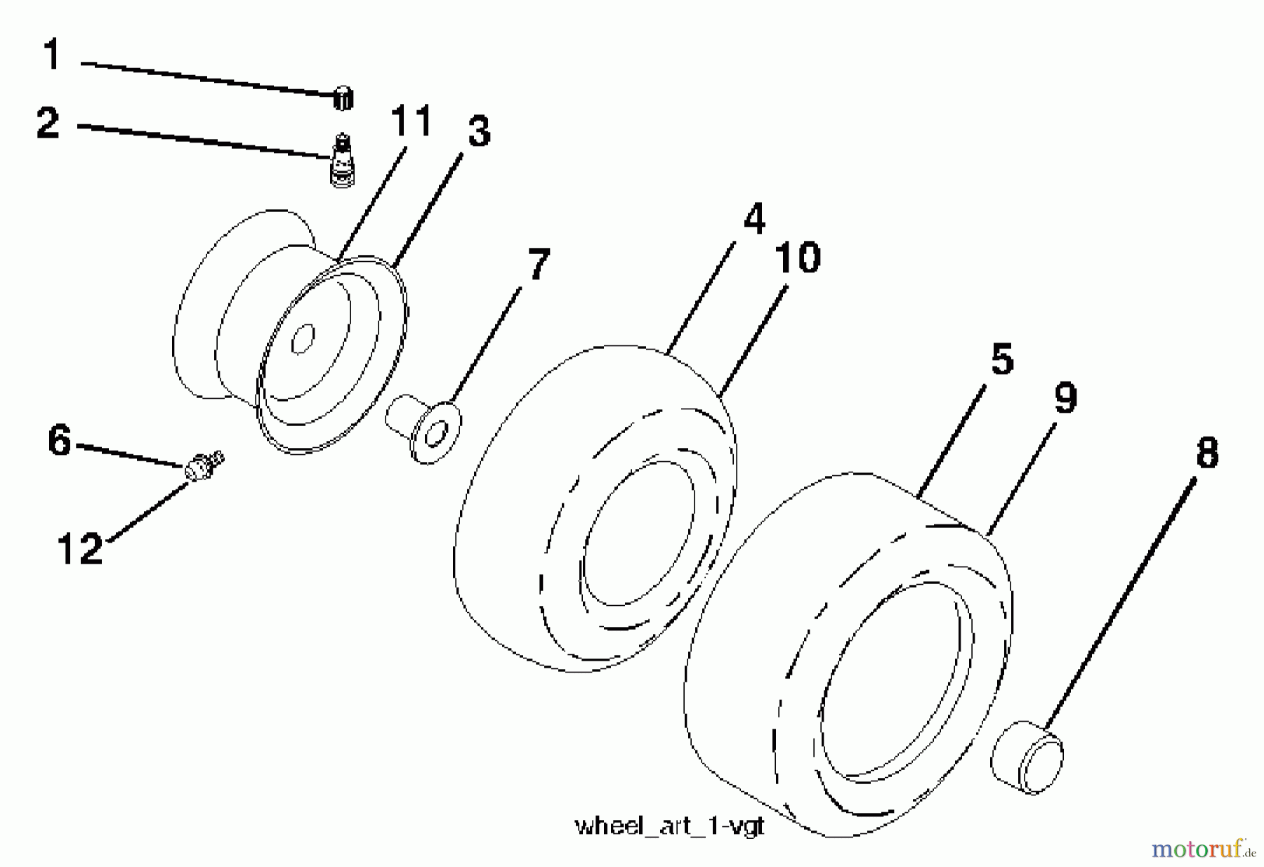  Husqvarna Rasen und Garten Traktoren GTH 2254XP (96023000200) - Husqvarna Garden Tractor (2005-05 & After) Wheels & Tires