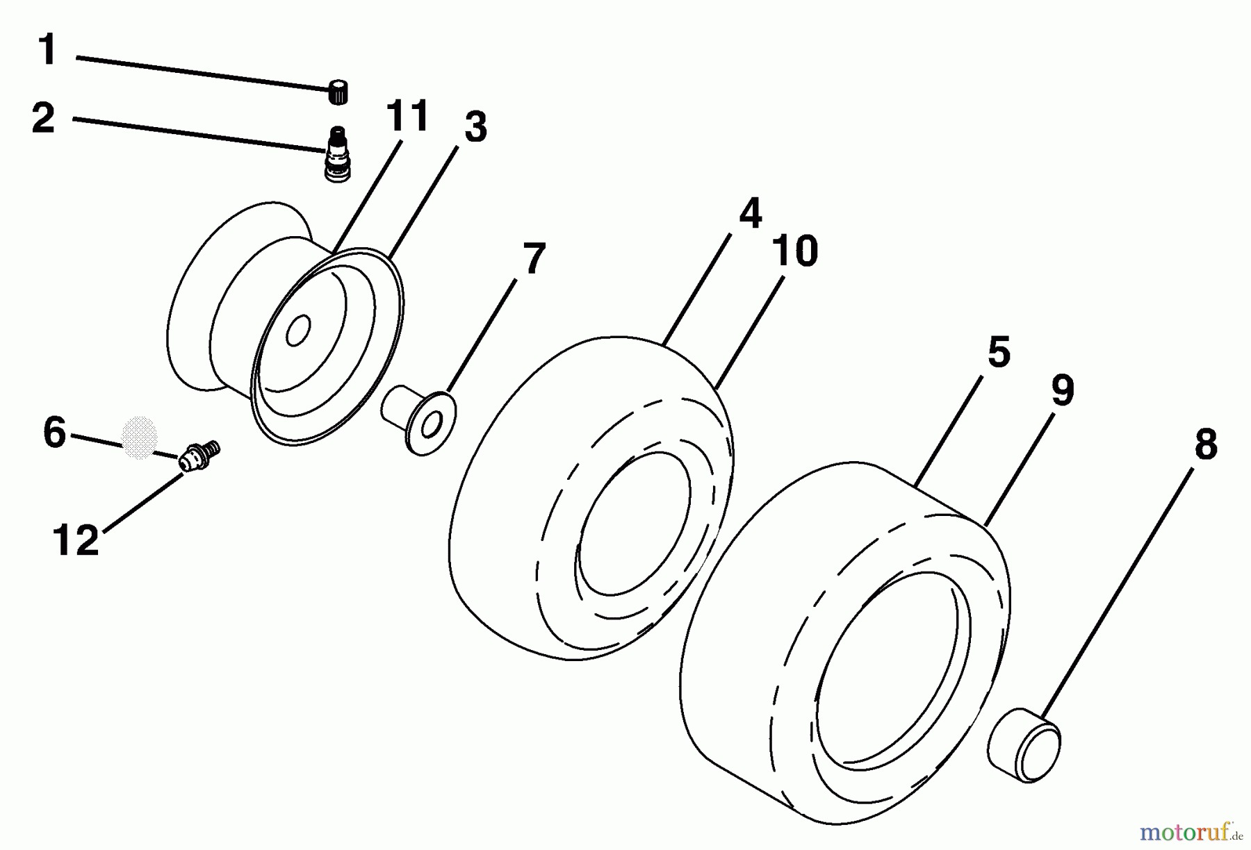  Husqvarna Rasen und Garten Traktoren GTH 2350 (954568540) (GTHK2350A) - Husqvarna Garden Tractor (2002-07 & After) Wheels & Tires