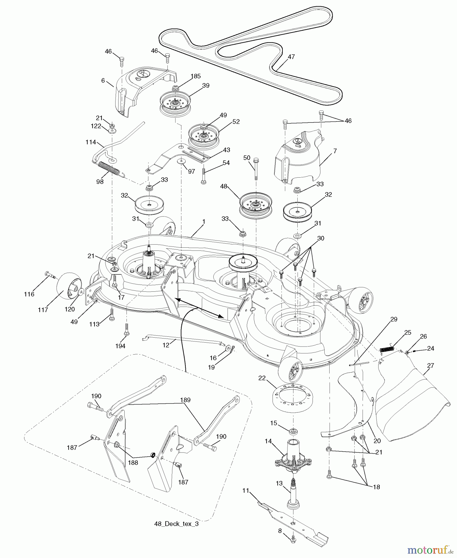  Husqvarna Rasen und Garten Traktoren GTH 2448T (96043000901) - Husqvarna Garden Tractor (2006-06 & After) Mower Deck