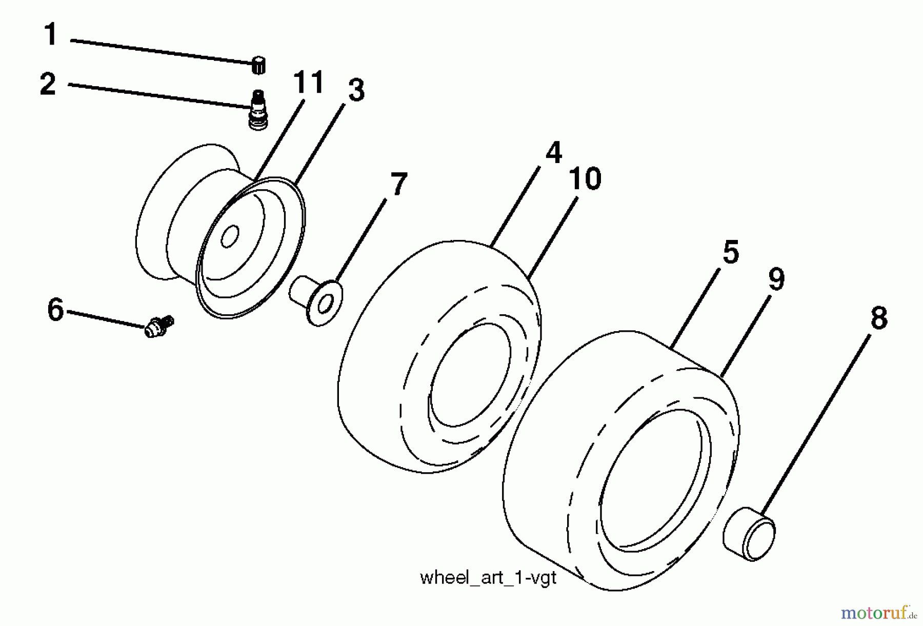  Husqvarna Rasen und Garten Traktoren GTH 2448T (96043000901) - Husqvarna Garden Tractor (2006-06 & After) Wheels And Tires