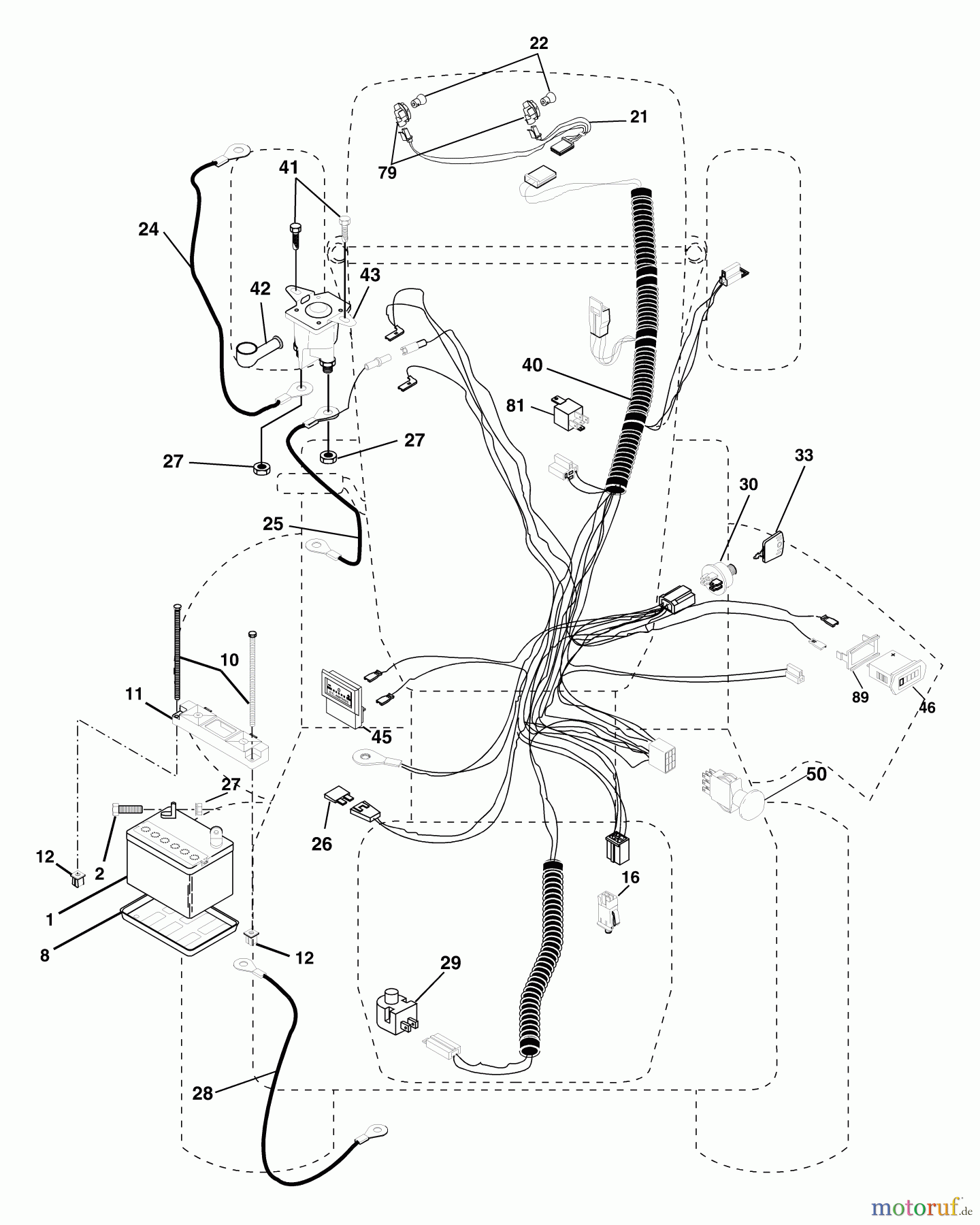 Husqvarna Rasen und Garten Traktoren GTH 250 (954170055) (HEGTH250A) - Husqvarna Garden Tractor (2002-02 & After) Electrical