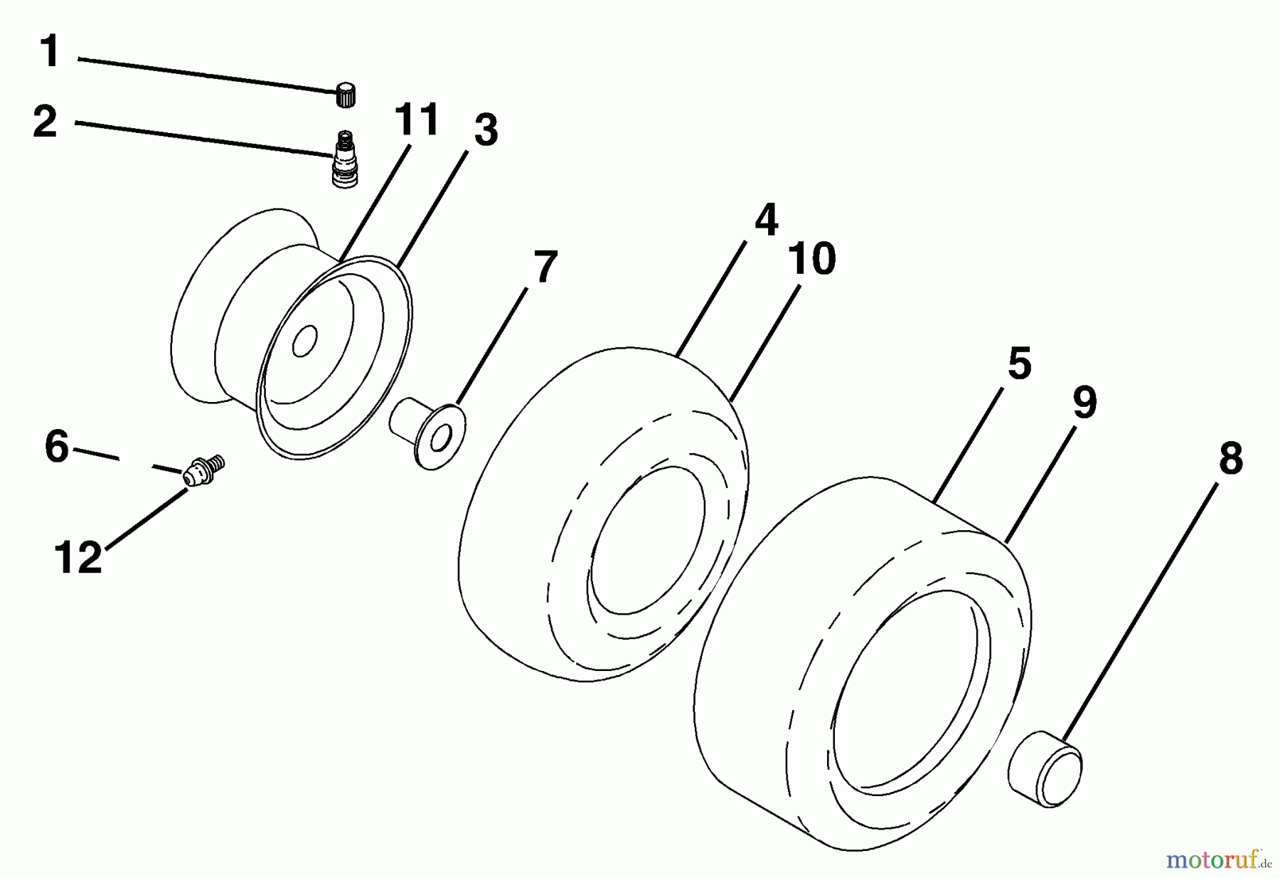 Husqvarna Rasen und Garten Traktoren GTH 250 (954170055) (HEGTH250A) - Husqvarna Garden Tractor (2002-02 & After) Wheels & Tires